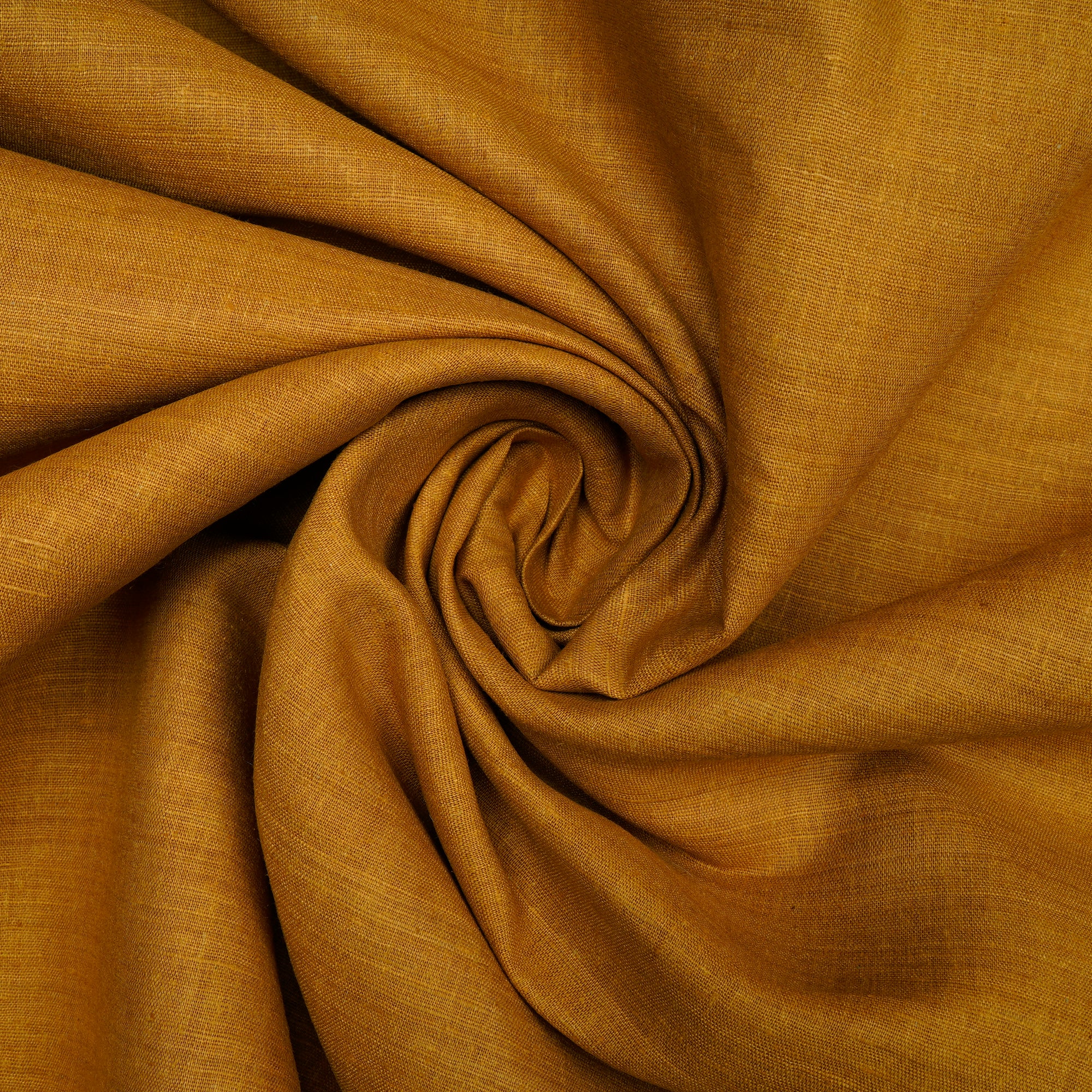 Mustard Plain Handwoven Pure Matka Silk Fabric