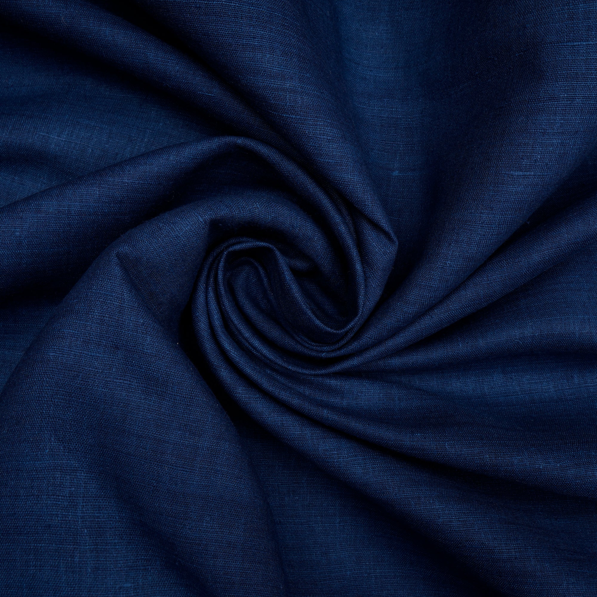 Navy Blue Handwoven Pure Matka Silk Fabric