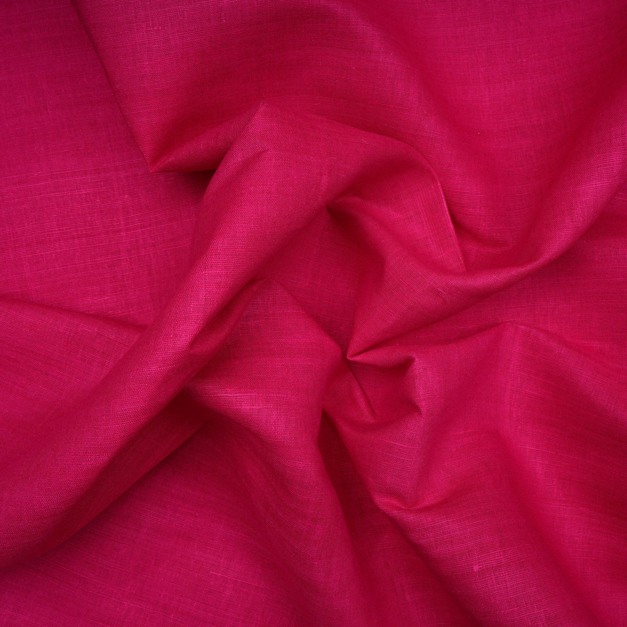 Rani Pink Plain Handwoven Pure Matka Silk Fabric