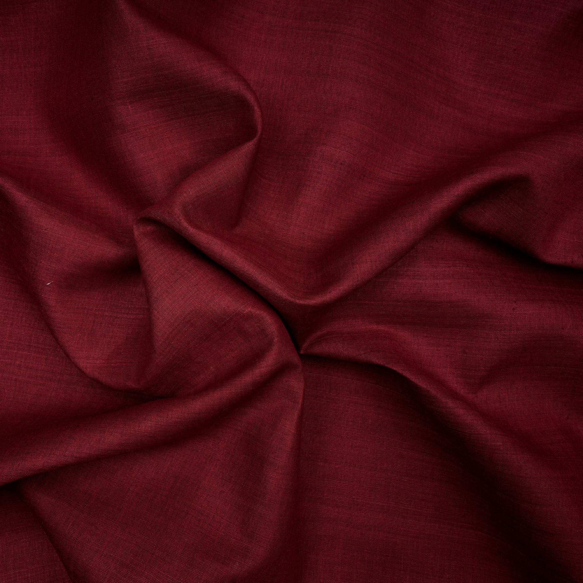 Maroon Plain Handwoven Pure Matka Silk Fabric