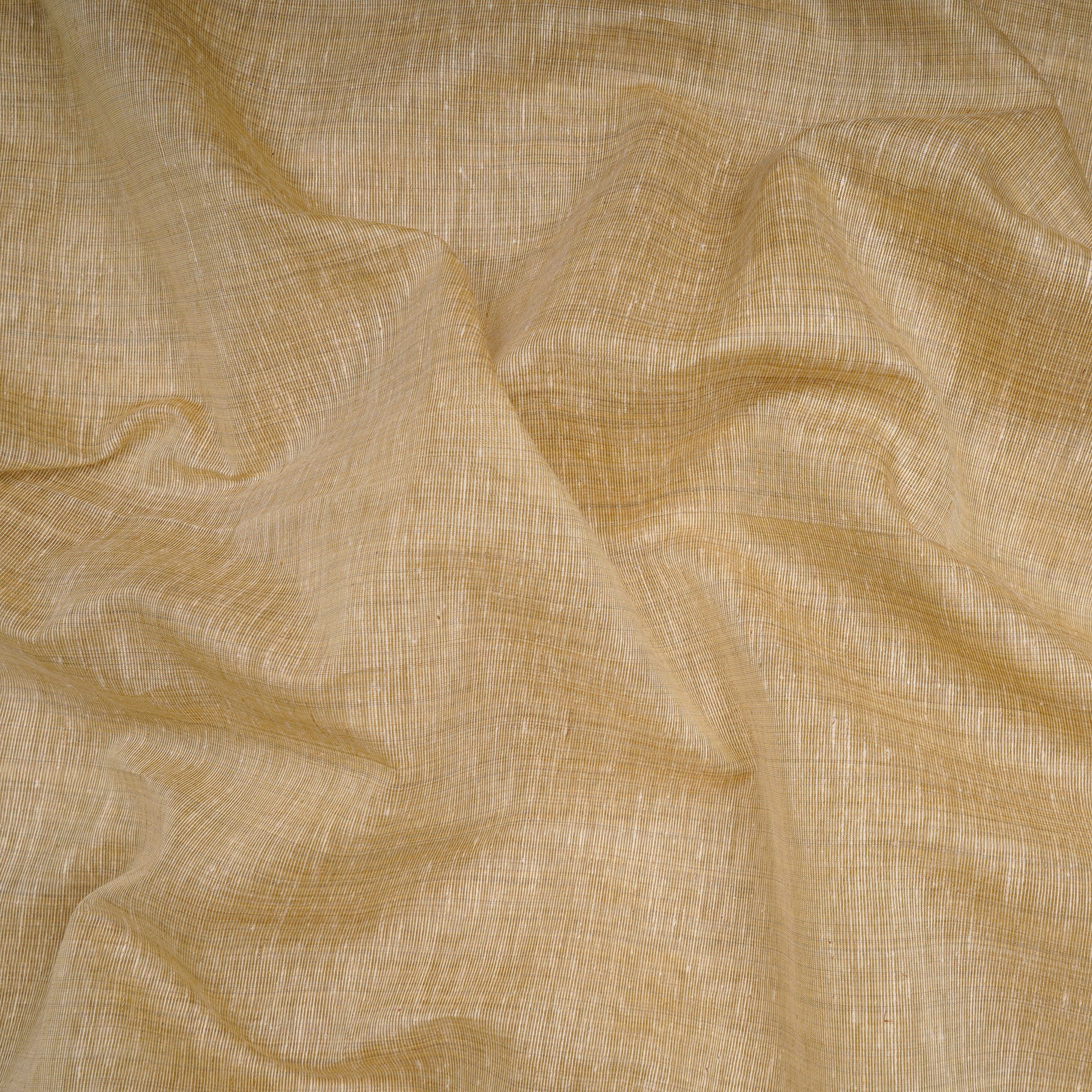 Flaxen Color Slub Polyester Fabric