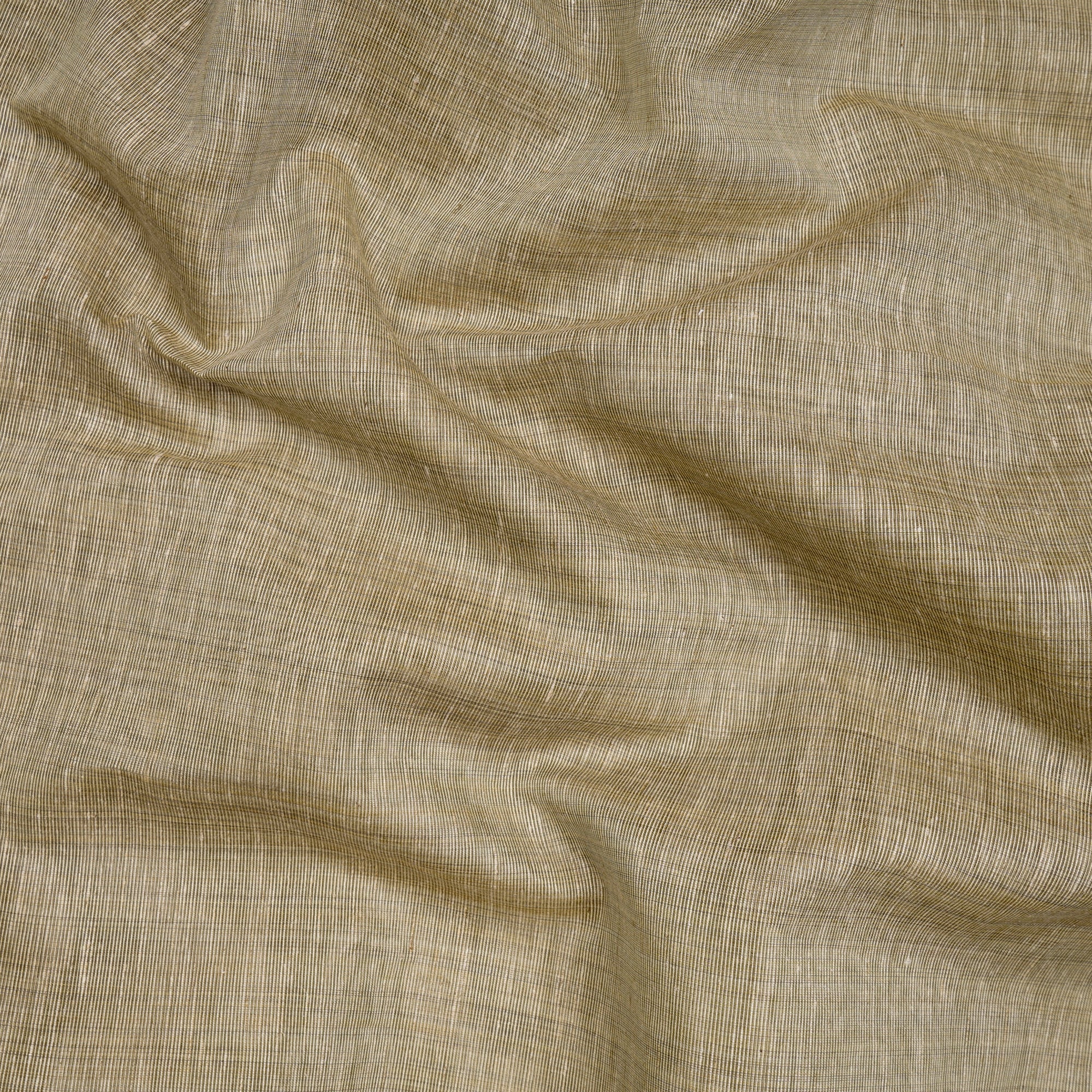 Tea Green Color Slub Polyester Fabric