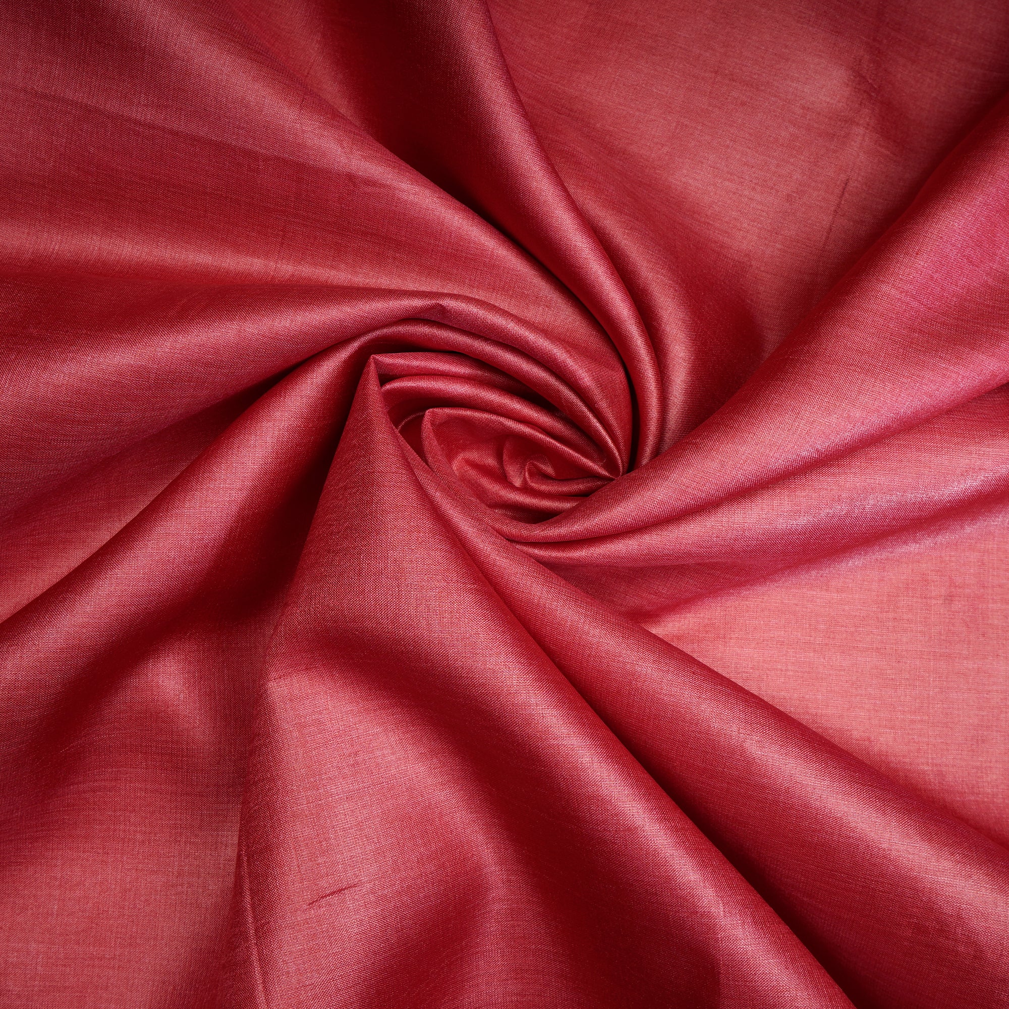 Red Color Piece Dyed Natural Tussar Silk Fabric