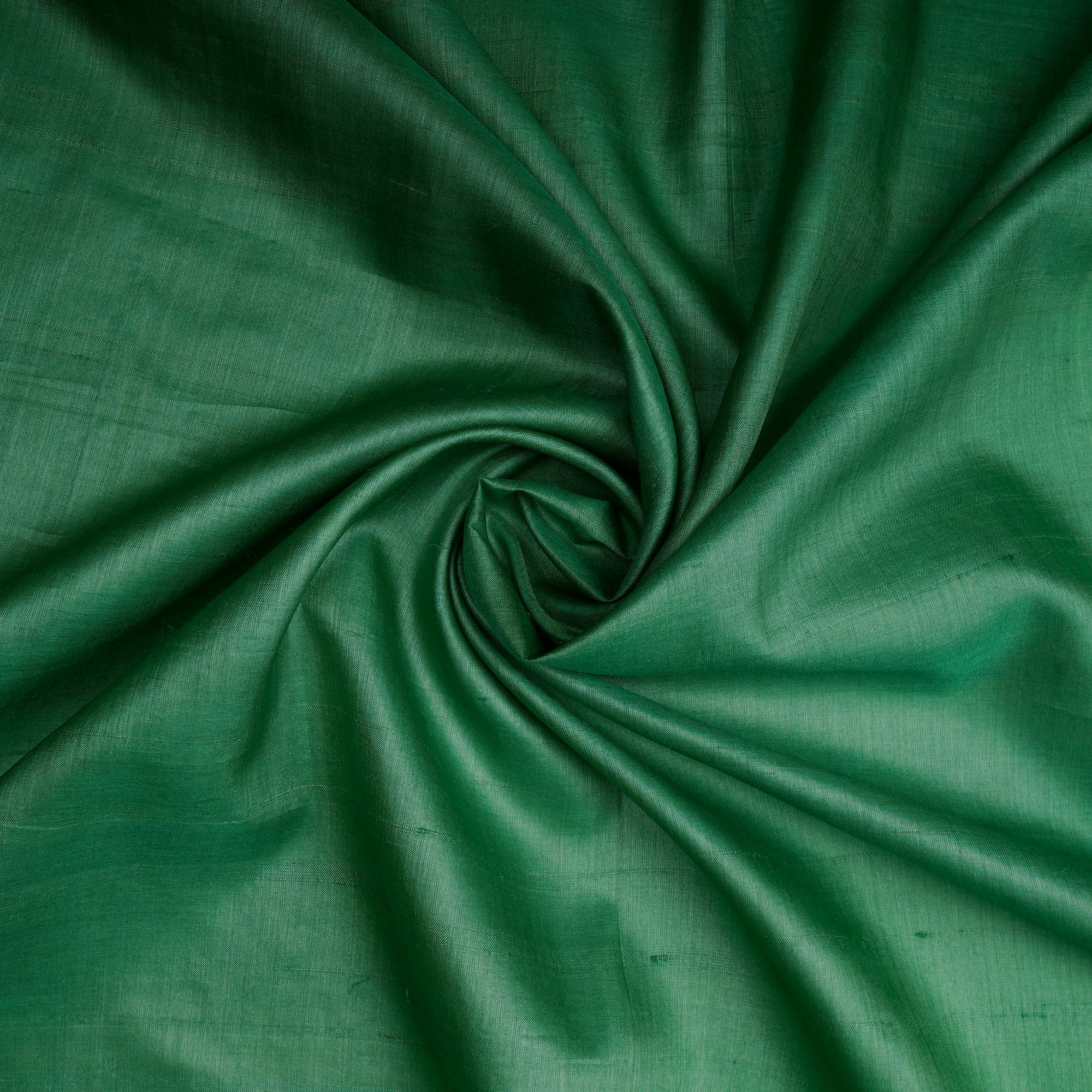 Green Color Piece Dyed Natural Tussar Silk Fabric