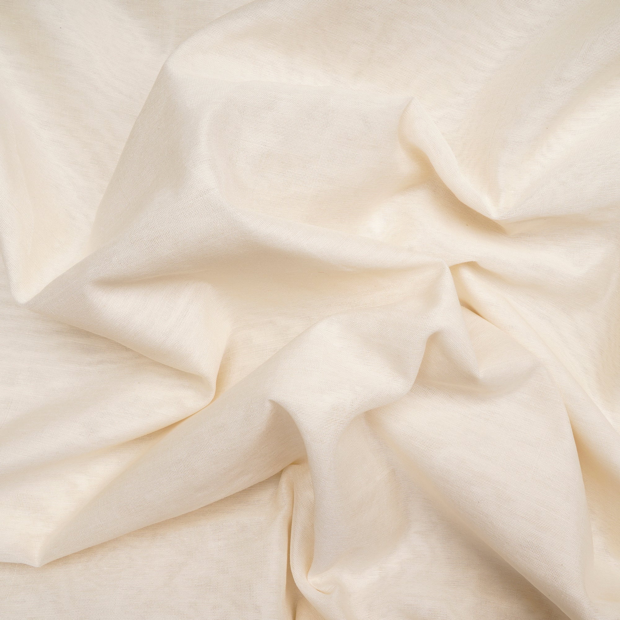 Off-White Plain Dyeable Cotton Chanderi Fabric