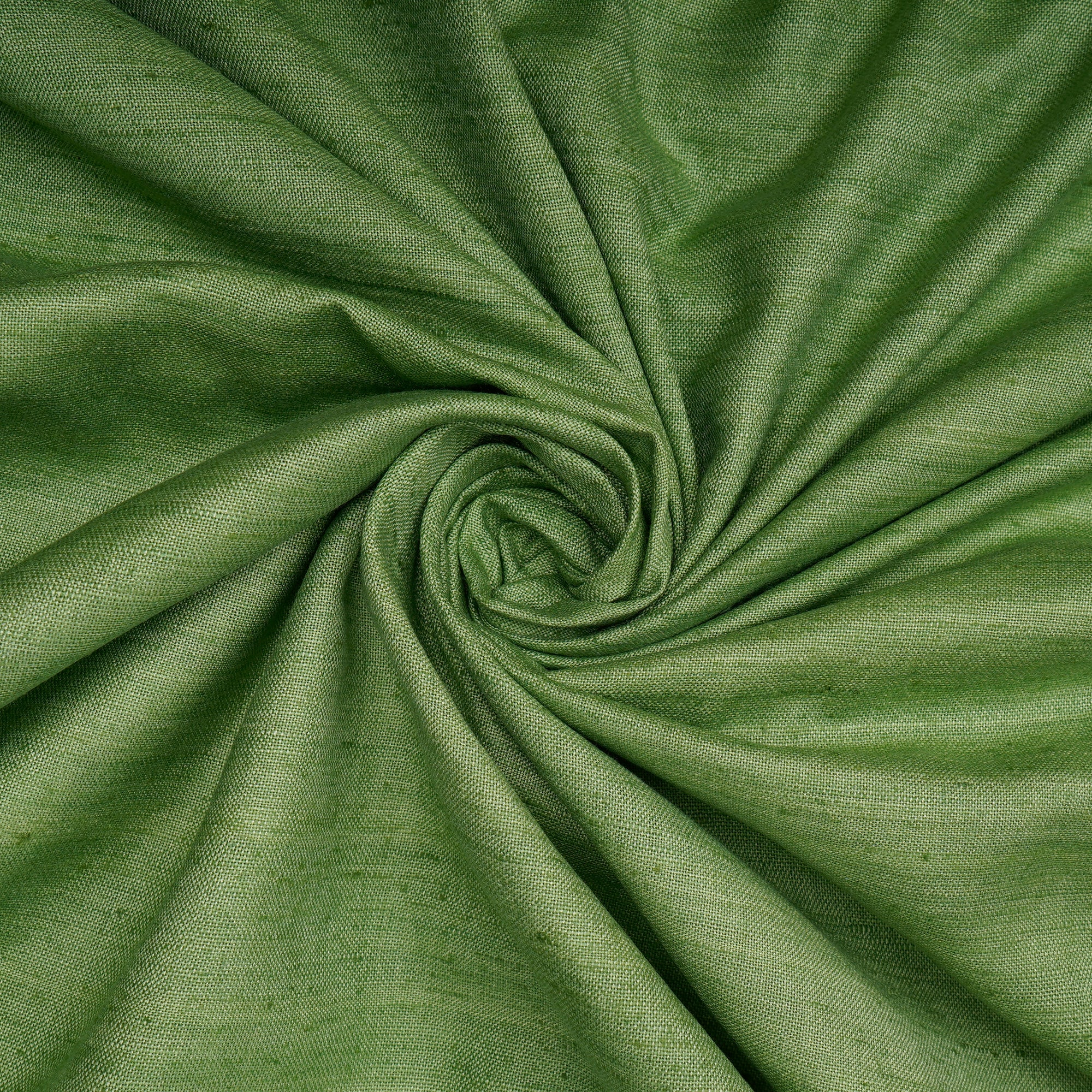 Jade Lime Handwoven Bamboo Matka Silk Fabric