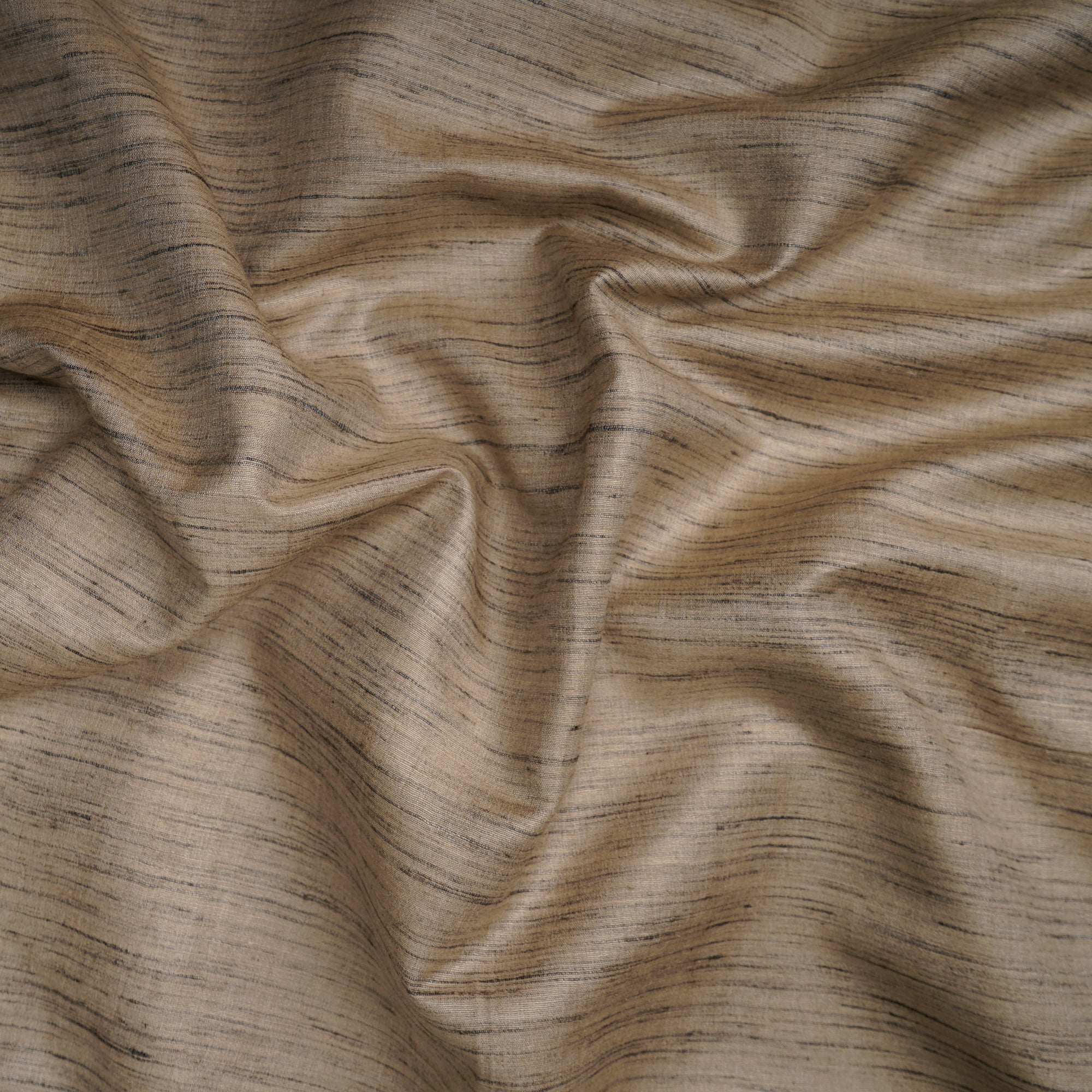 Oyster Gray Dyed Tussar Muga Silk Fabric