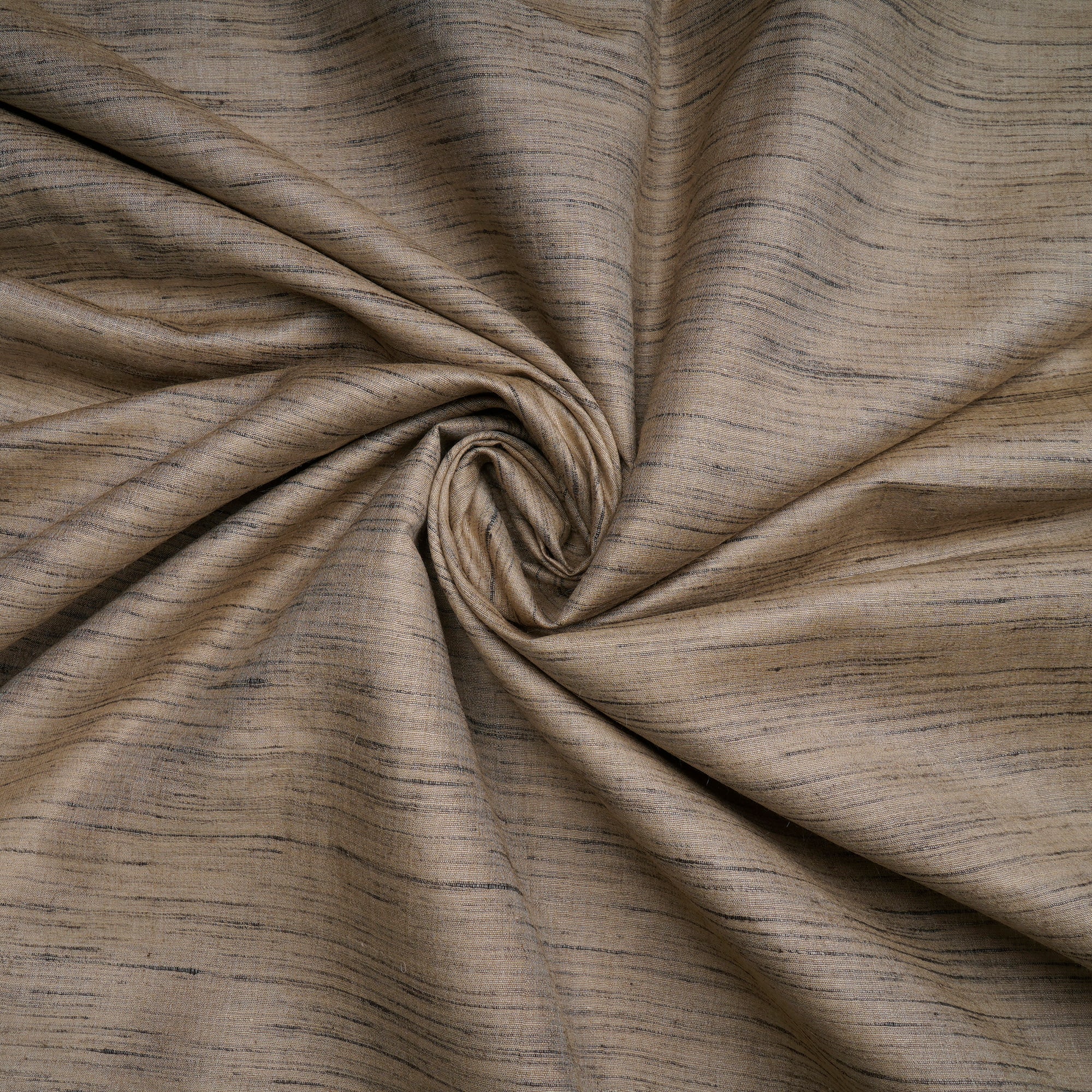 Oyster Gray Dyed Tussar Muga Silk Fabric