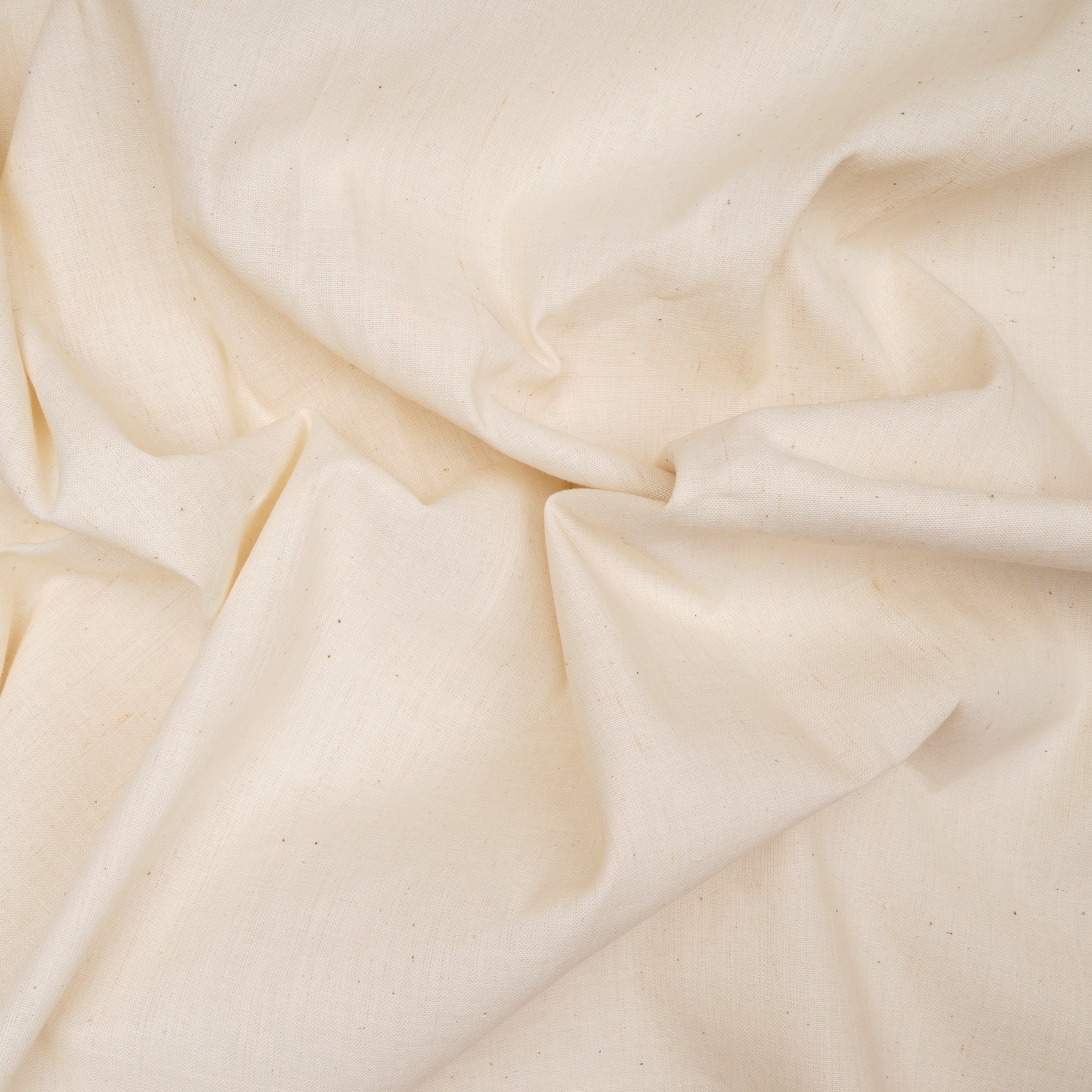 Off-White Greige Dyeable Plain 150 Count Double Twist Handspun Handwoven Cotton Fabric
