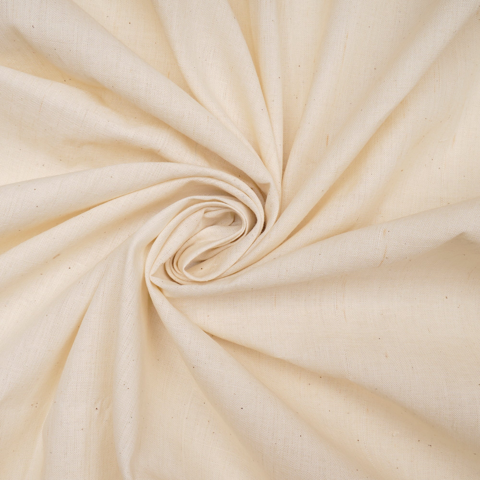 Off-White Greige Dyeable Plain 150 Count Double Twist Handspun Handwoven Cotton Fabric