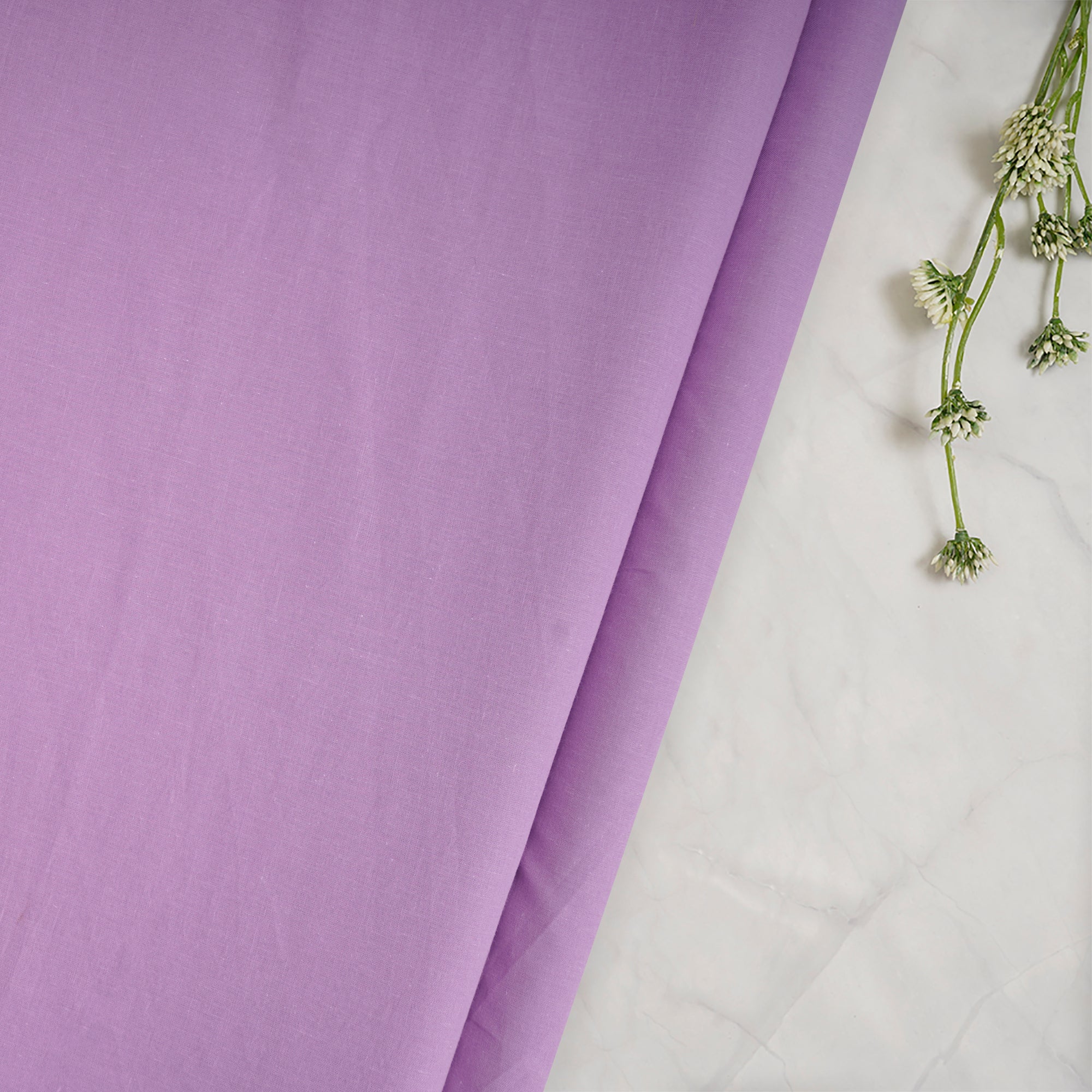 Lavender Piece Dyed Cotton Cambric Fabric