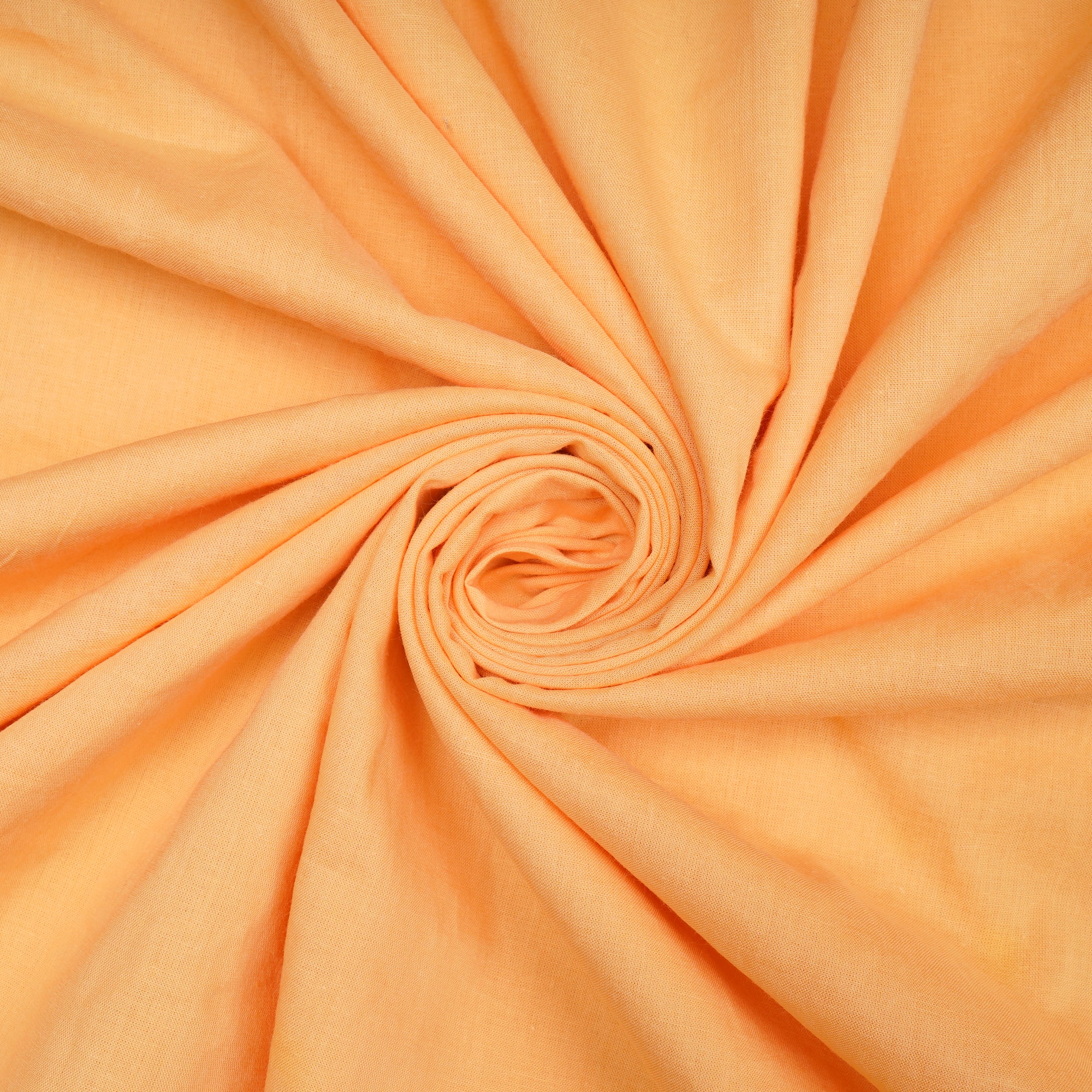 Pastel Orange Piece Dyed Cotton Cambric Fabric