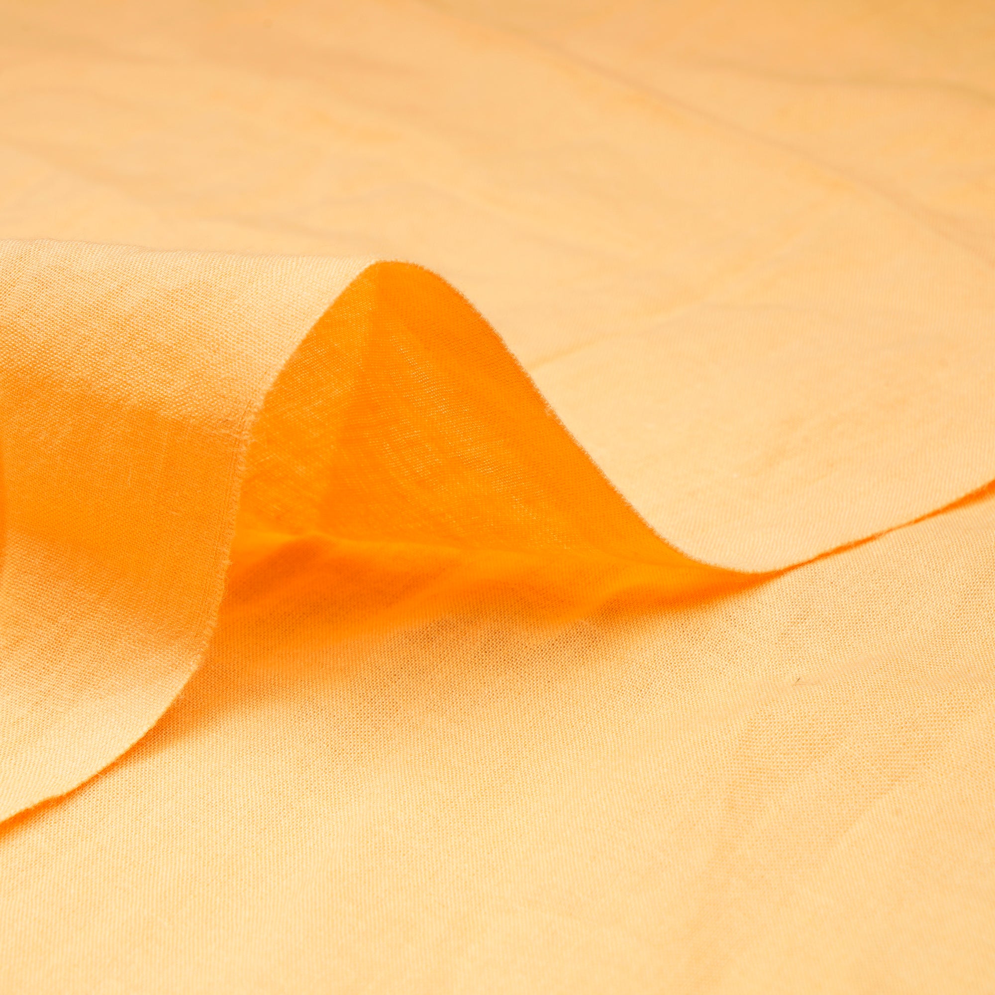 Pastel Orange Piece Dyed Cotton Cambric Fabric