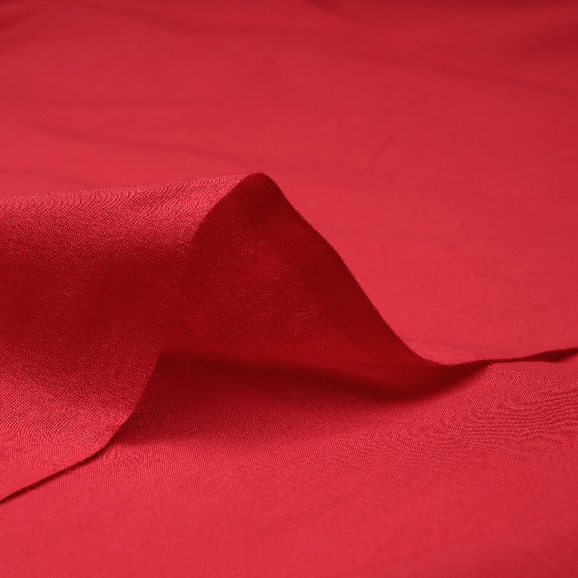 Cherry Red Plain Cambric Cotton Fabric