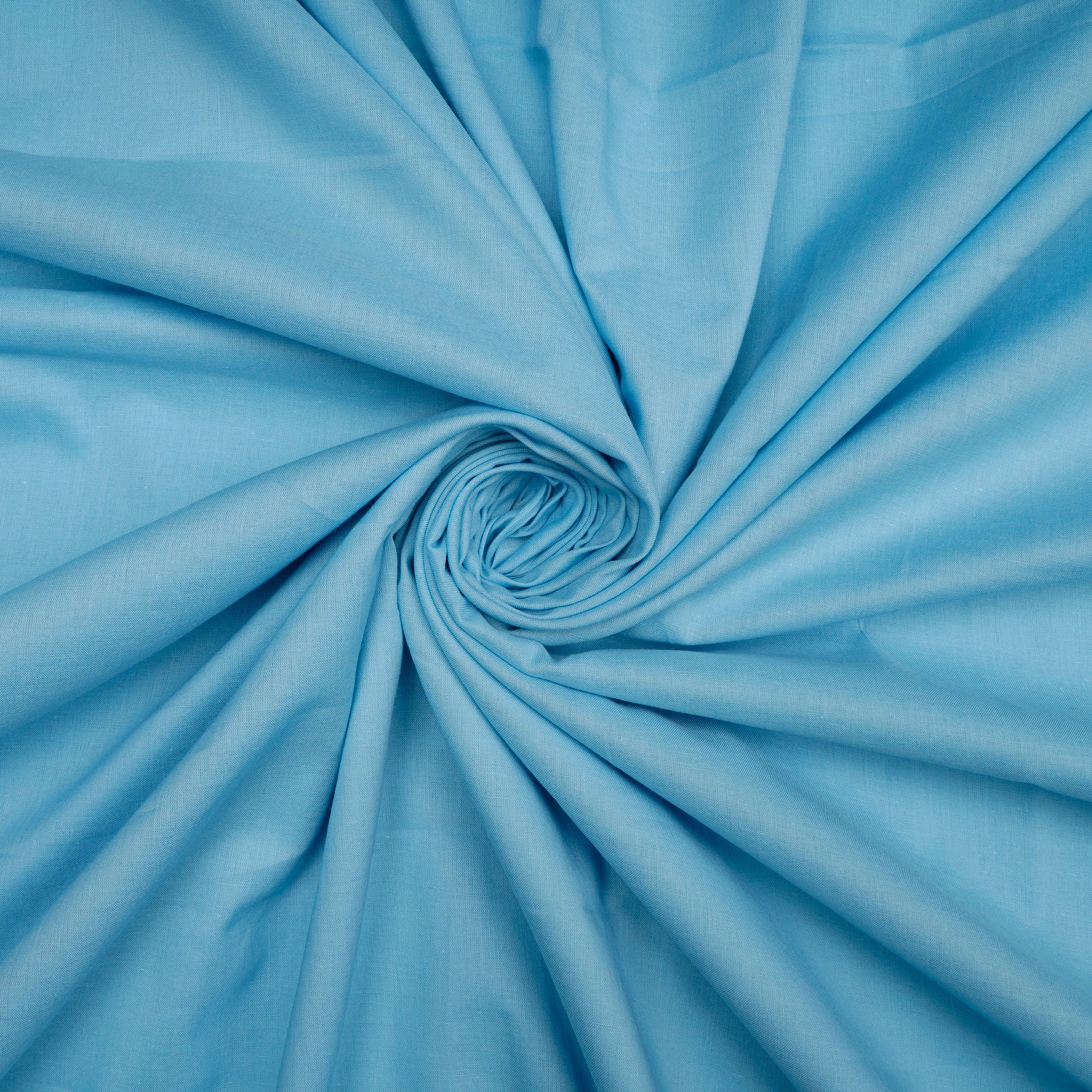 Sky Blue Piece Dyed Cotton Cambric Fabric
