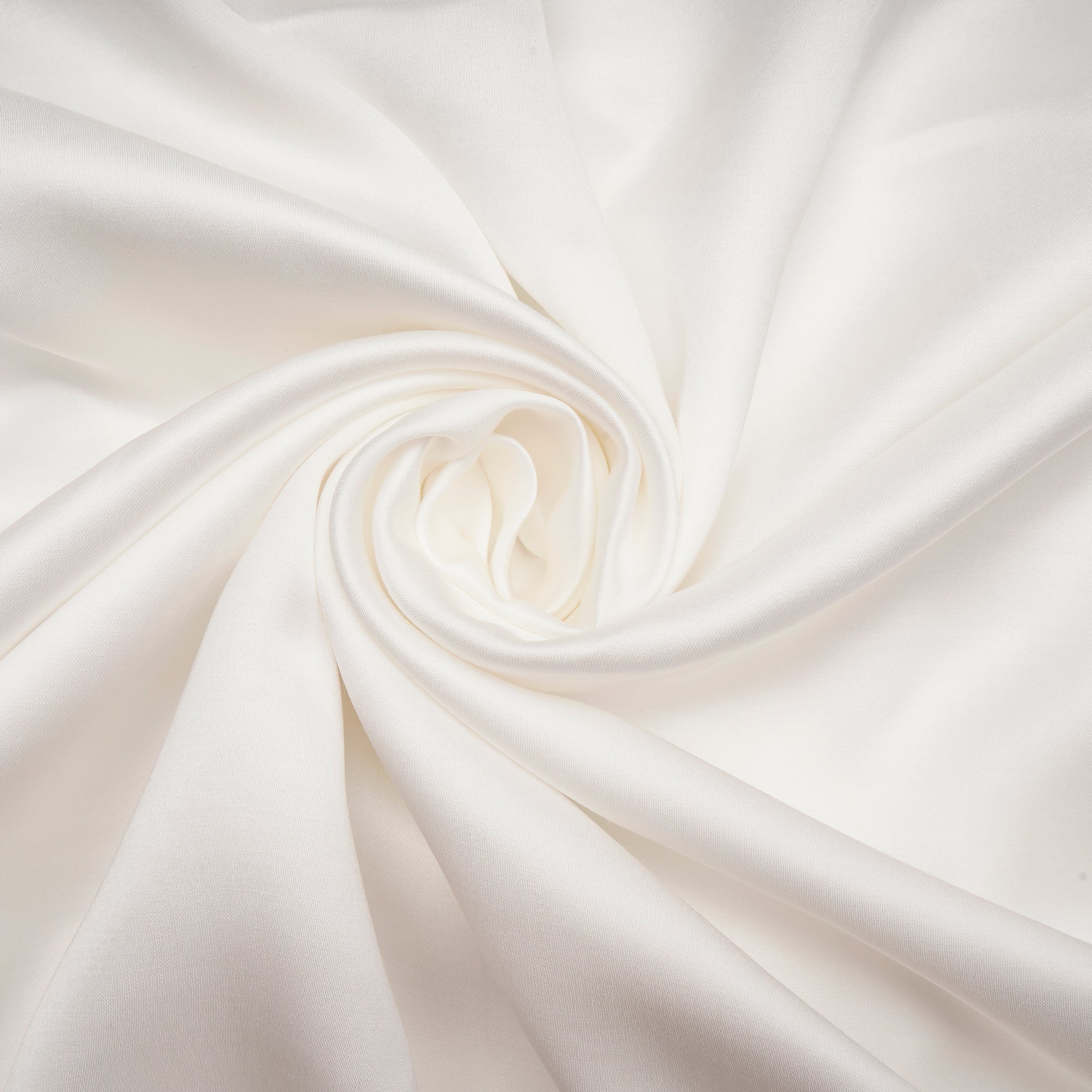 White Color Bemberg Modal Satin Dyeable Fabric