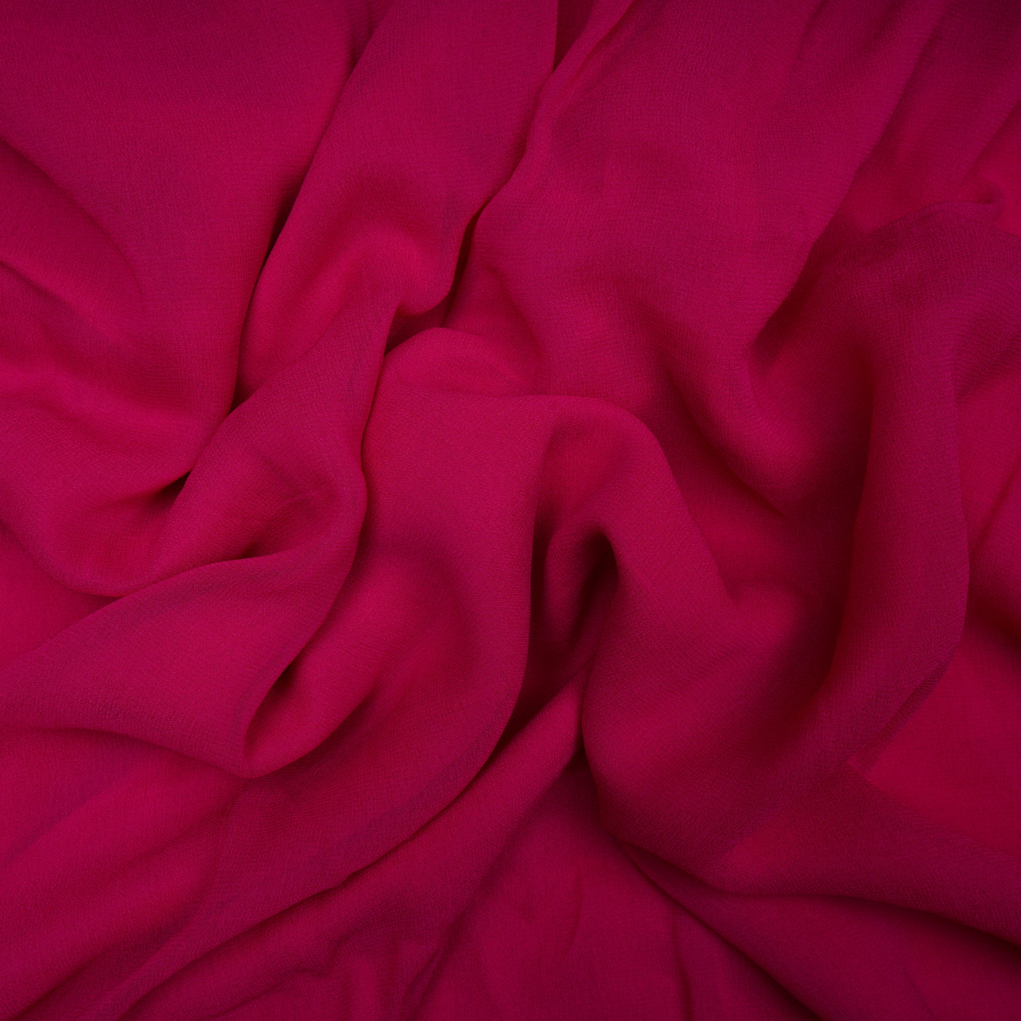 Dark Pink Piece Dyed Bemberg Georgette Fabric