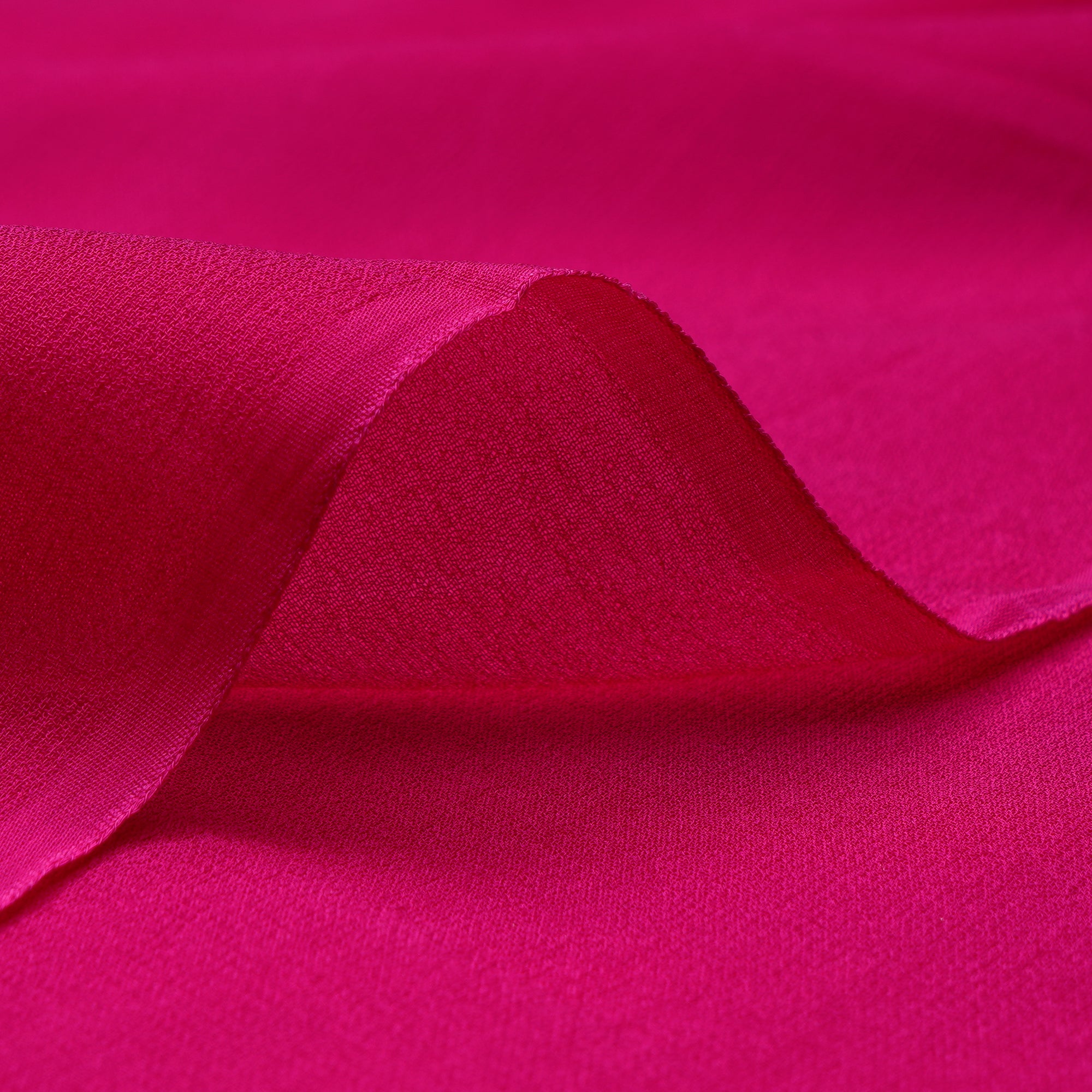 Dark Pink Piece Dyed Bemberg Georgette Fabric