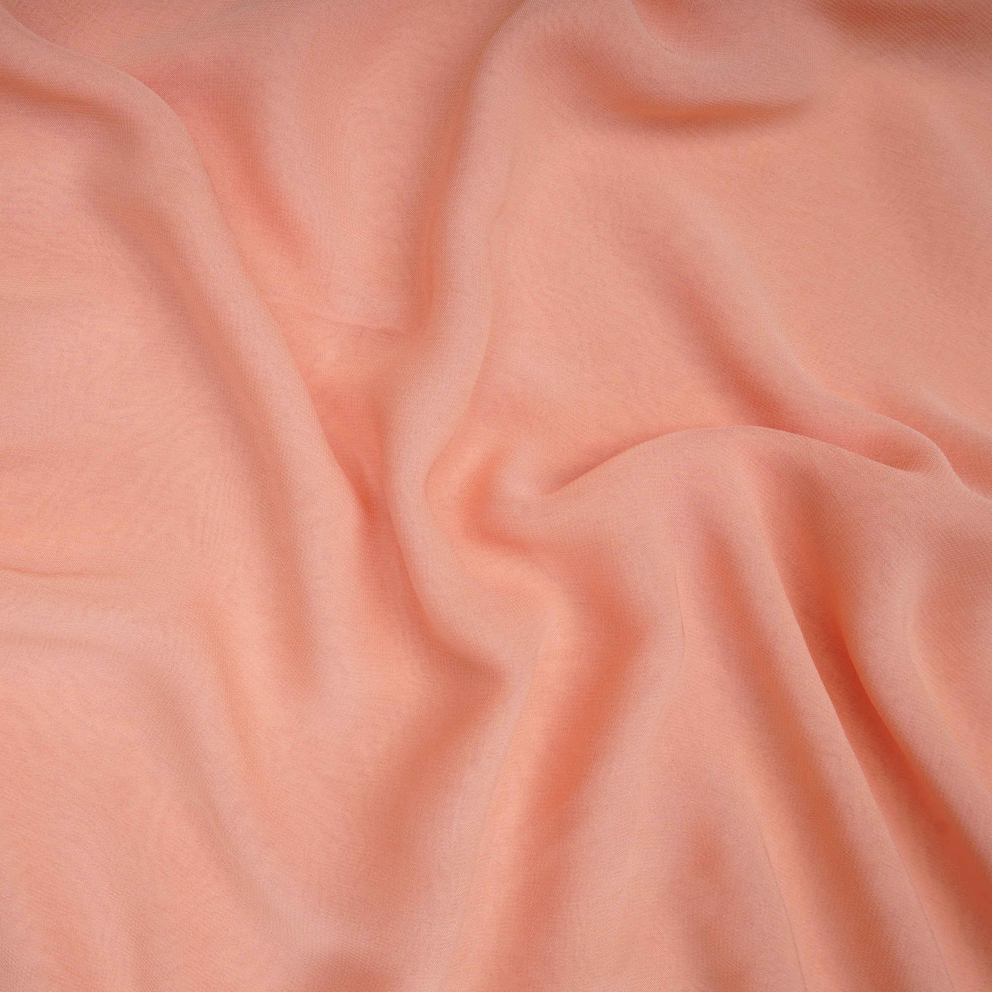 Peach Pearl Piece Dyed Bemberg Georgette Fabric