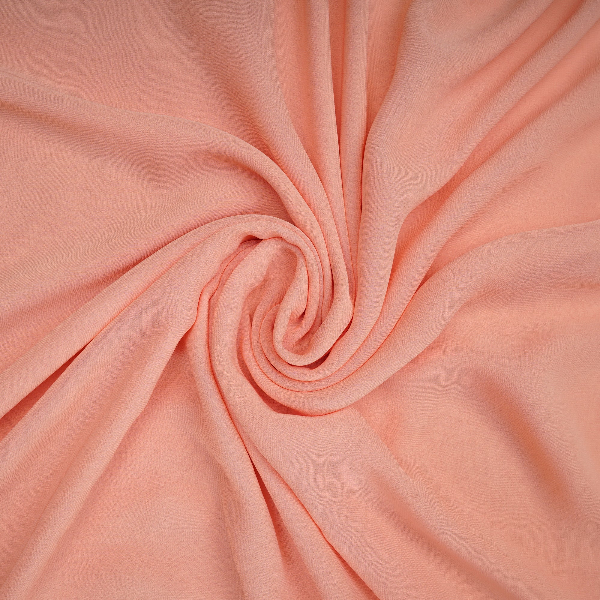 Peach Pearl Piece Dyed Bemberg Georgette Fabric