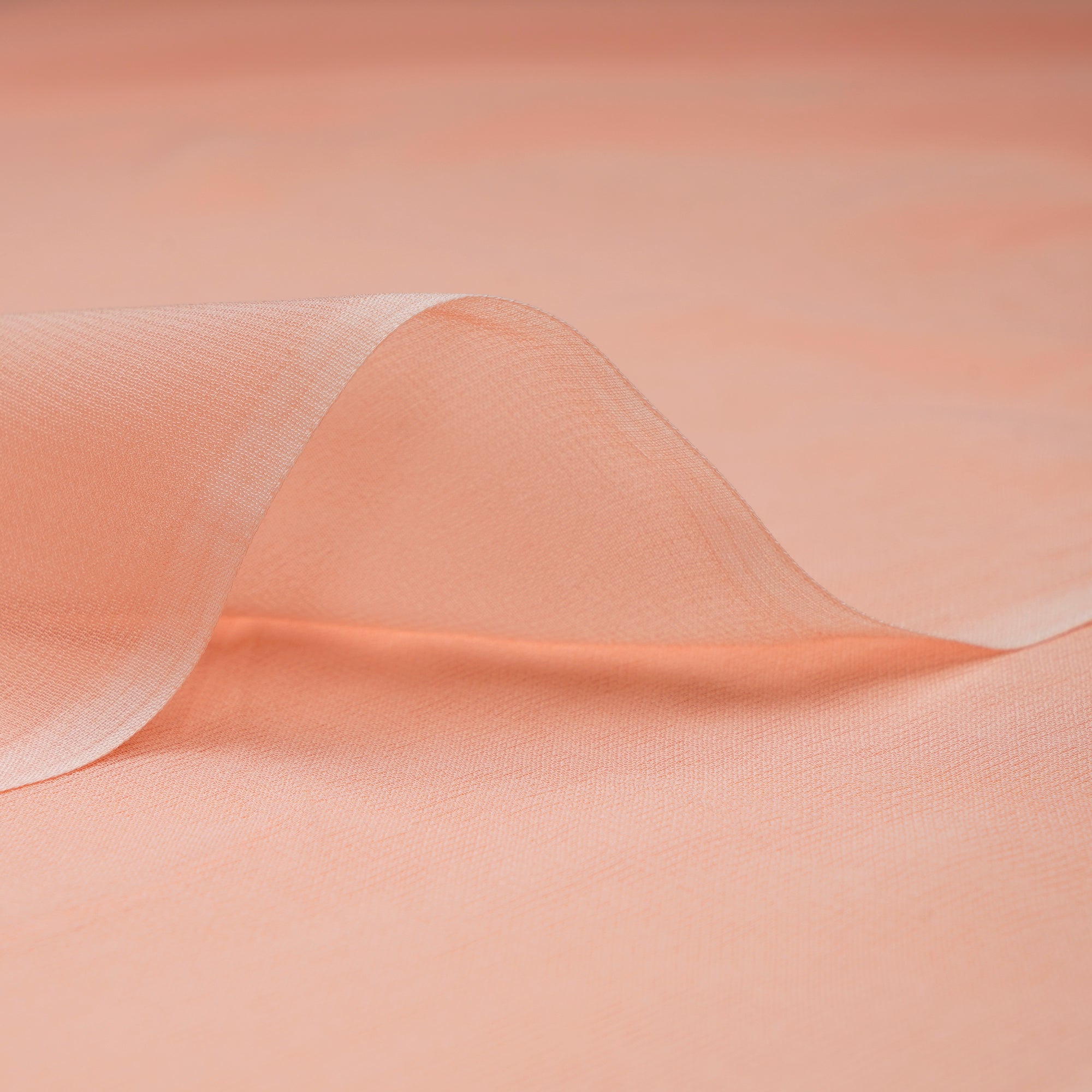 Peach Pearl Piece Dyed Bemberg Georgette Fabric