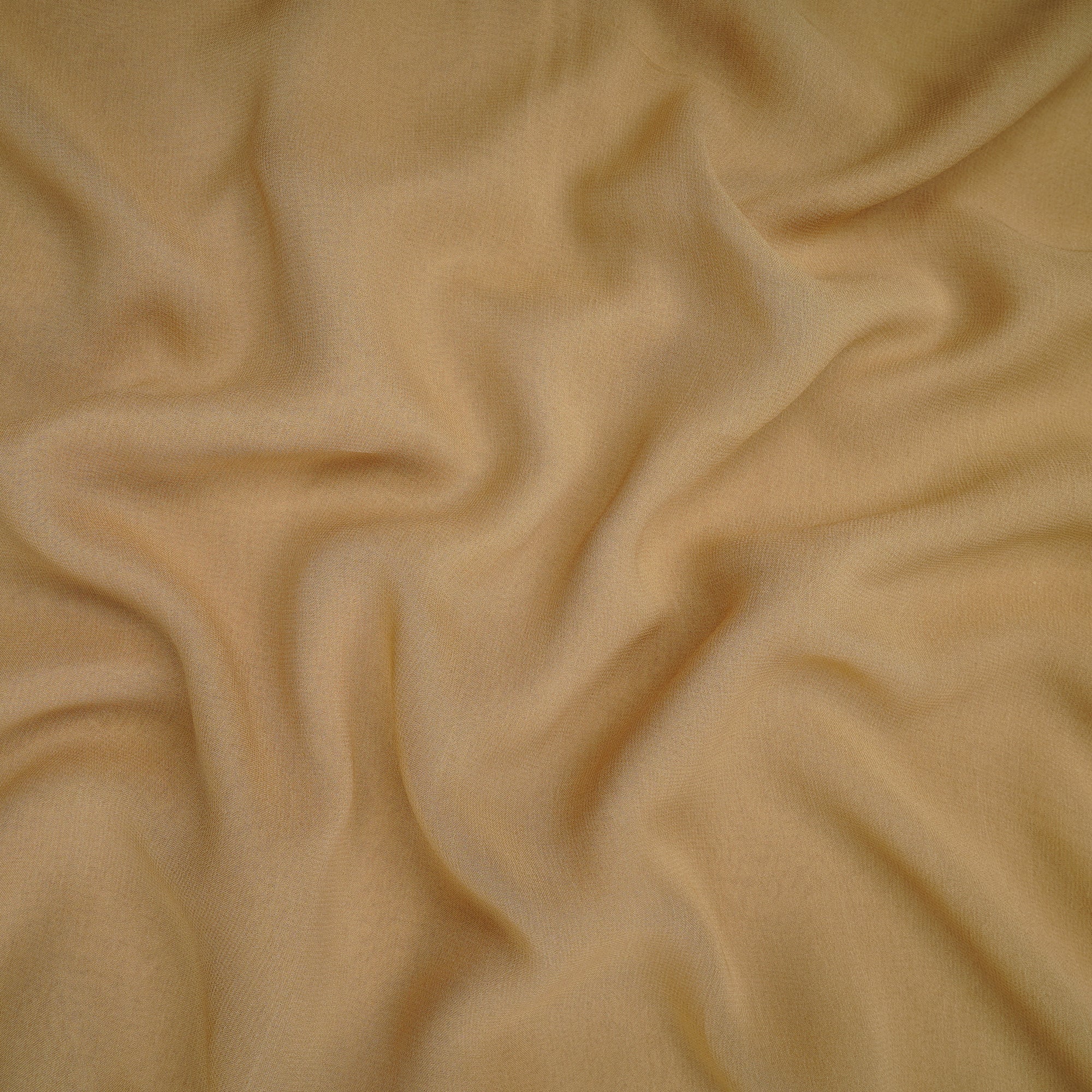 Beige Piece Dyed Bemberg Georgette Fabric