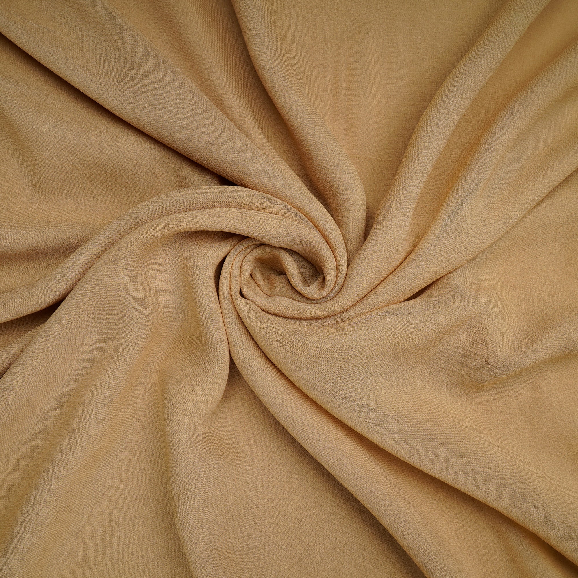 Beige Piece Dyed Bemberg Georgette Fabric