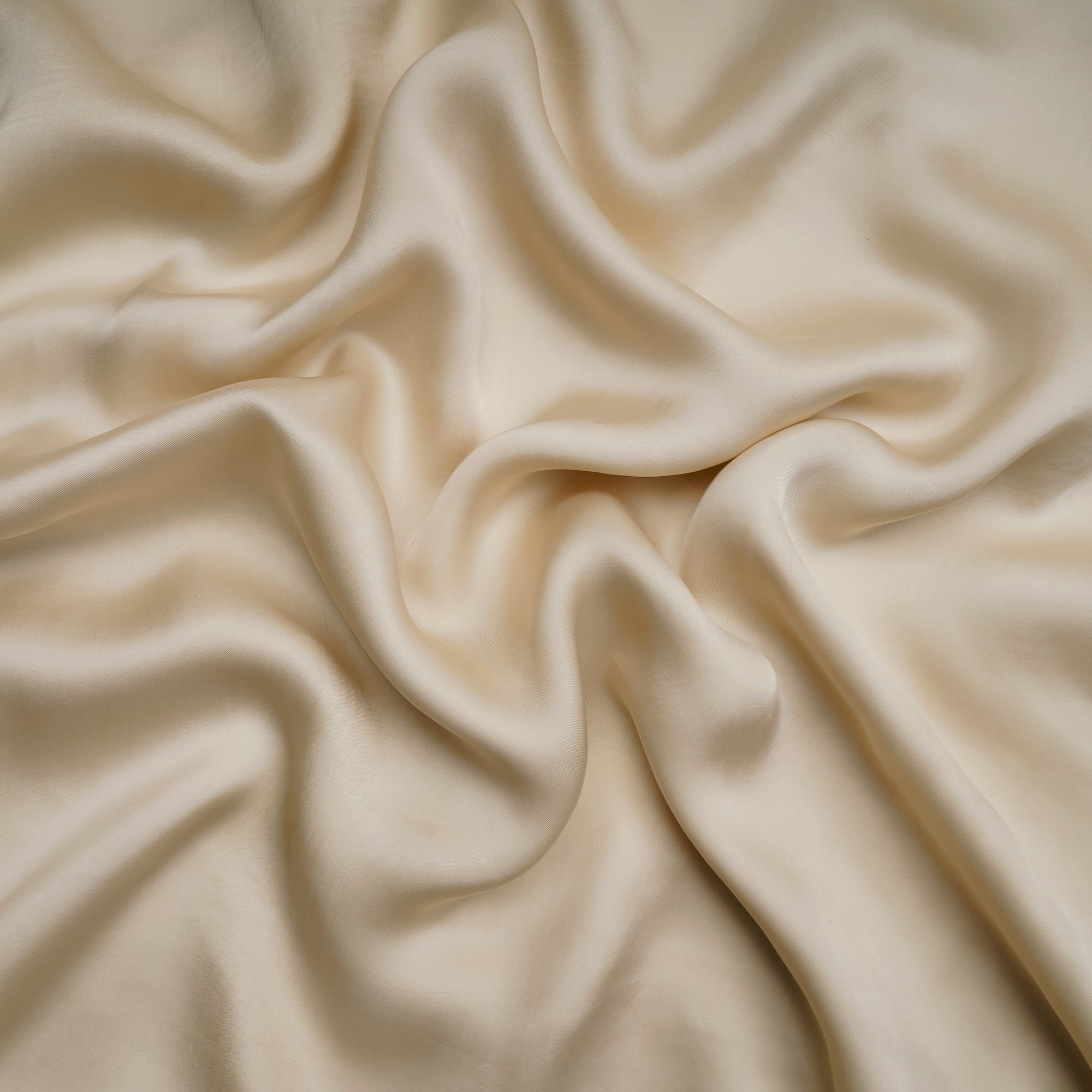 Beige Piece Dyed Bemberg Satin Fabric