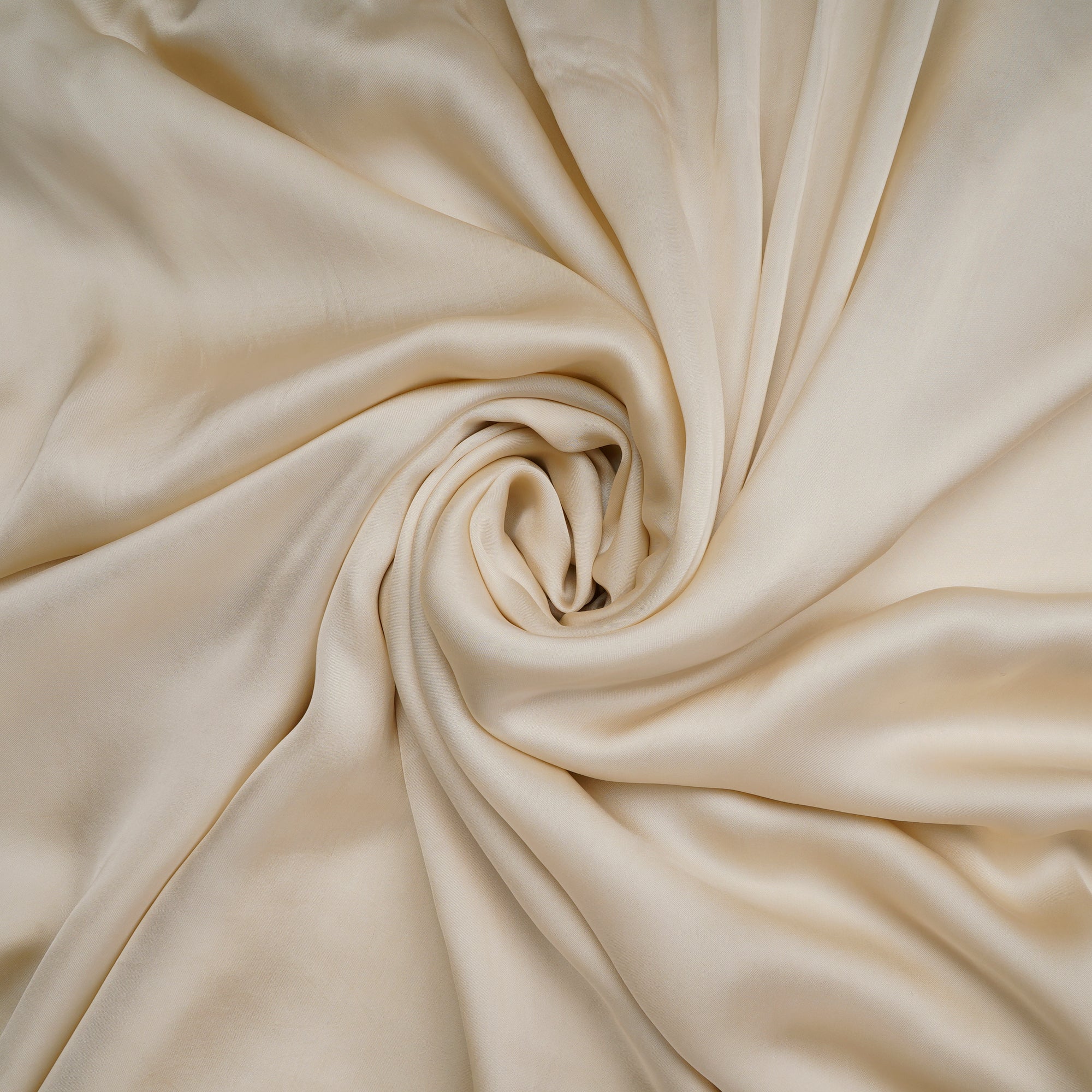 Beige Piece Dyed Bemberg Satin Fabric