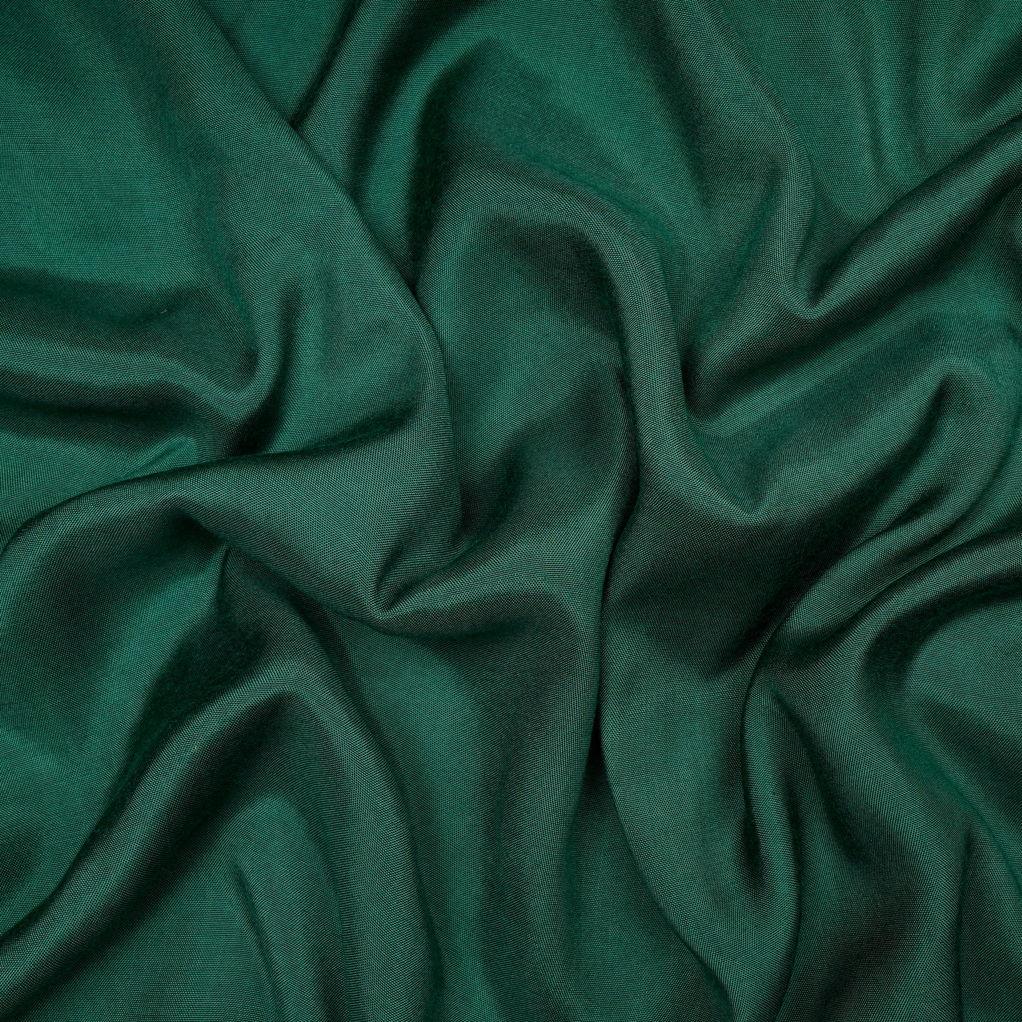 Green Piece Dyed Plain Viscose Tafetta Fabric