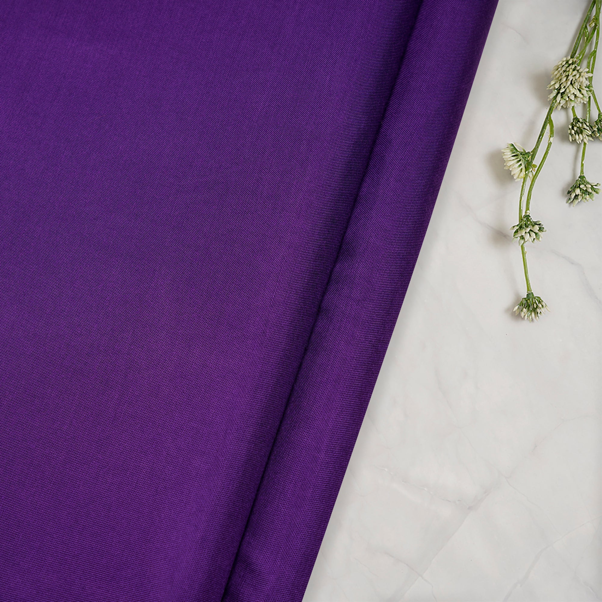 Purple Plain Dyed Viscose Tafetta Fabric