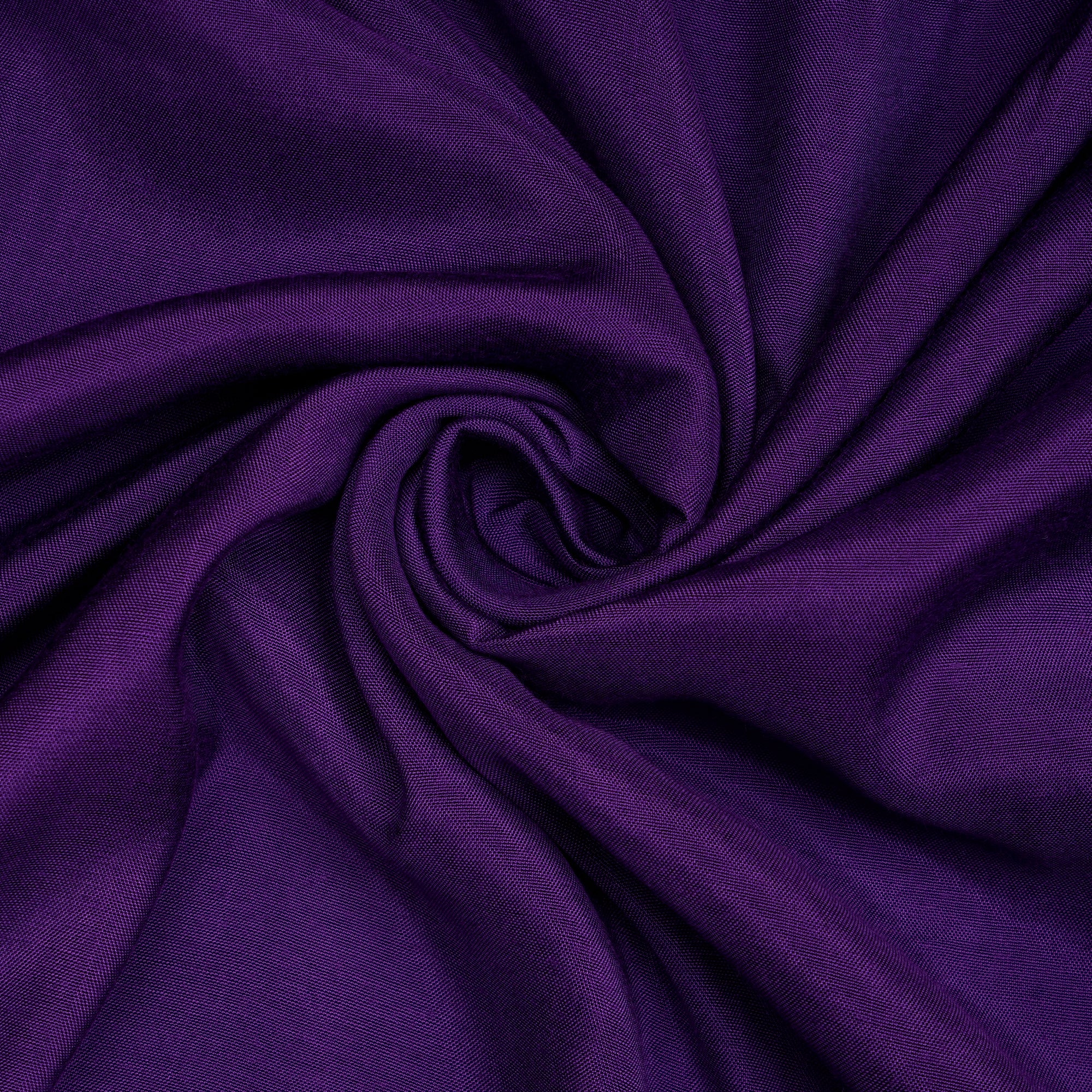 Purple Plain Dyed Viscose Tafetta Fabric