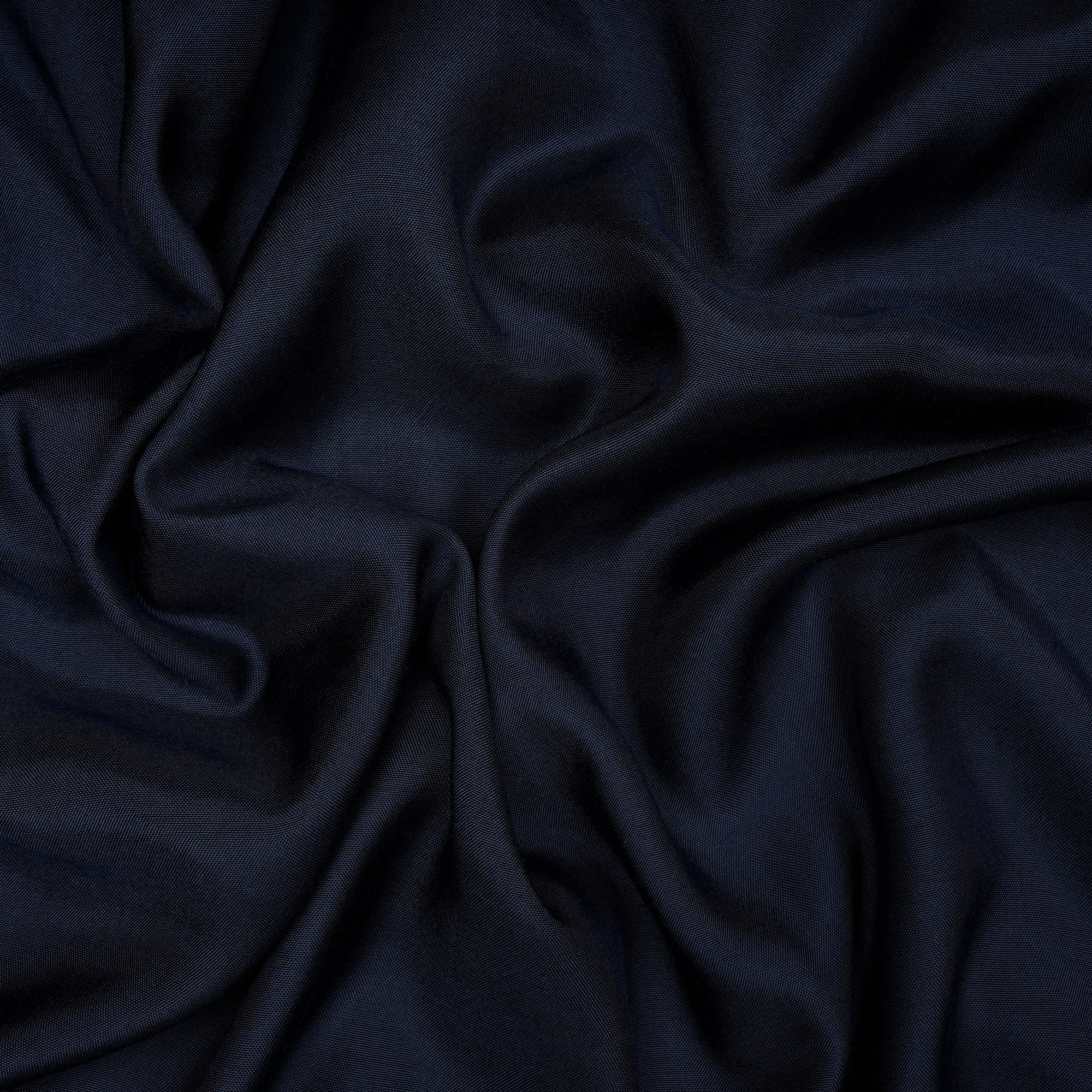 Navy Blue Dyed Plain Viscose Tafetta Fabric