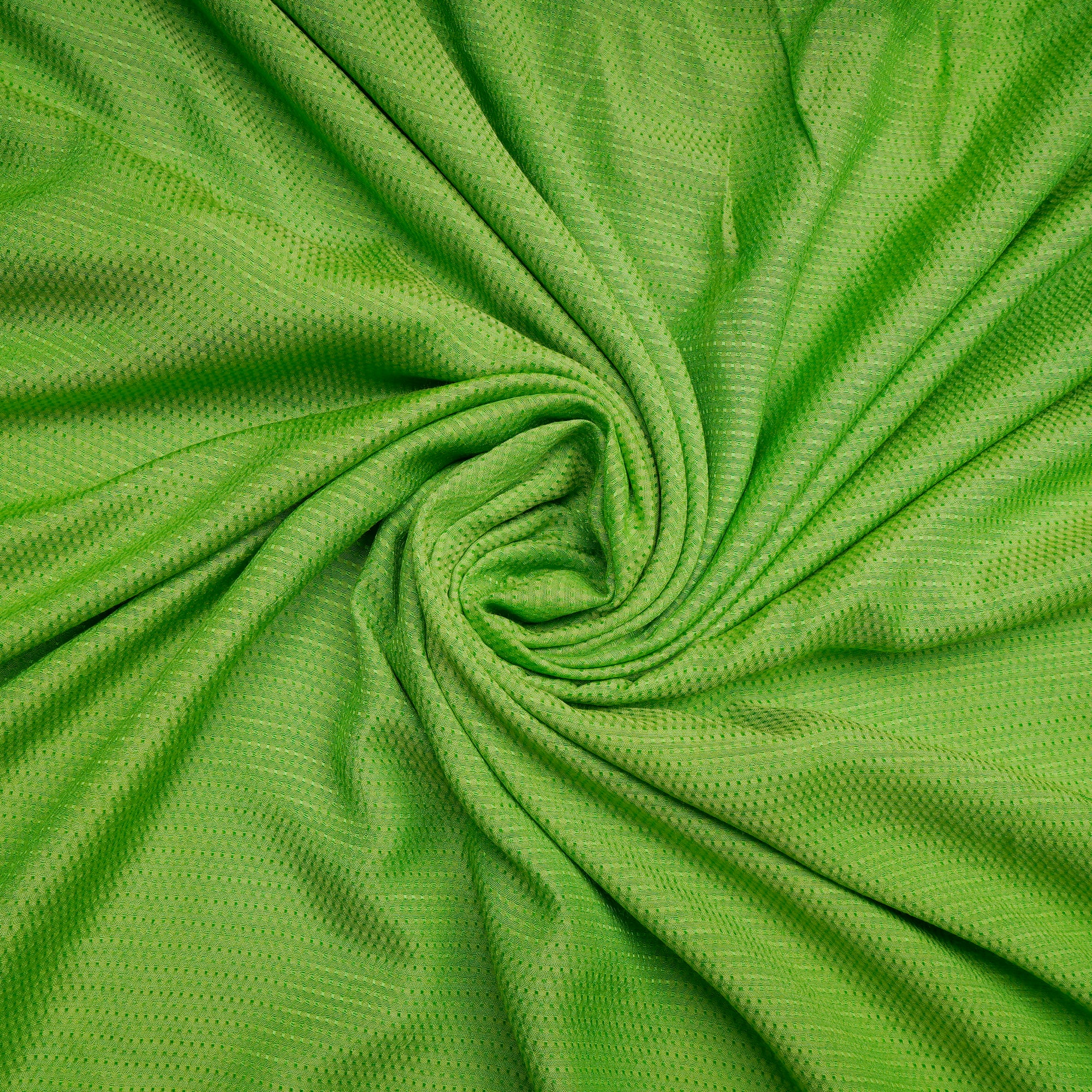 Lime Green Handwoven Bemberg Dobby Fabric