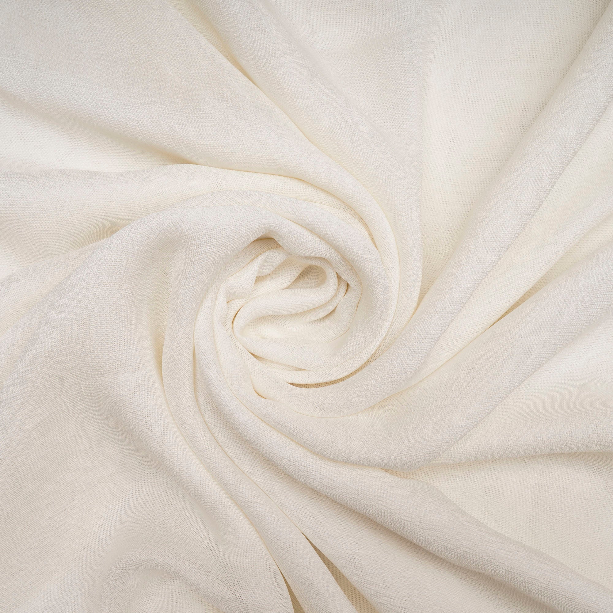 White Plain Dyeable Visocse Georgette Mesh Fabric