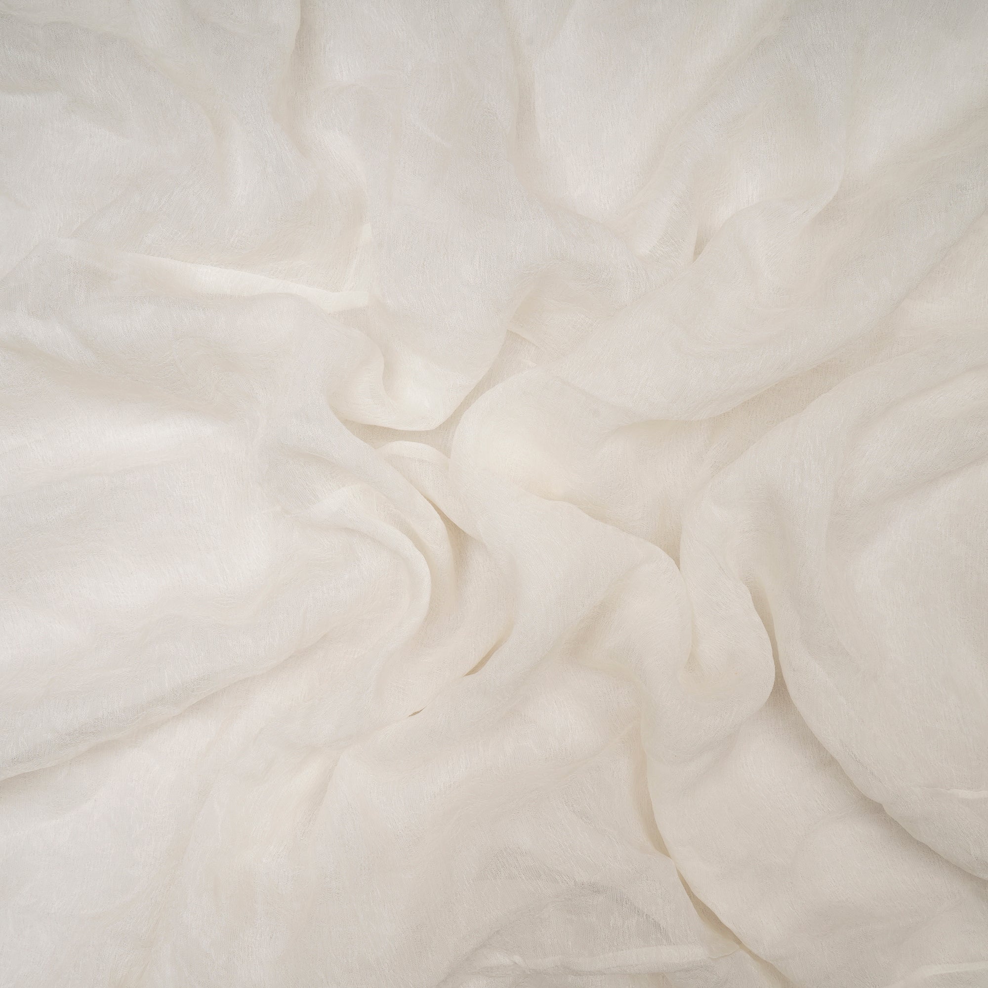 White Dyeable Viscose Chiffon Jacquard Fabric