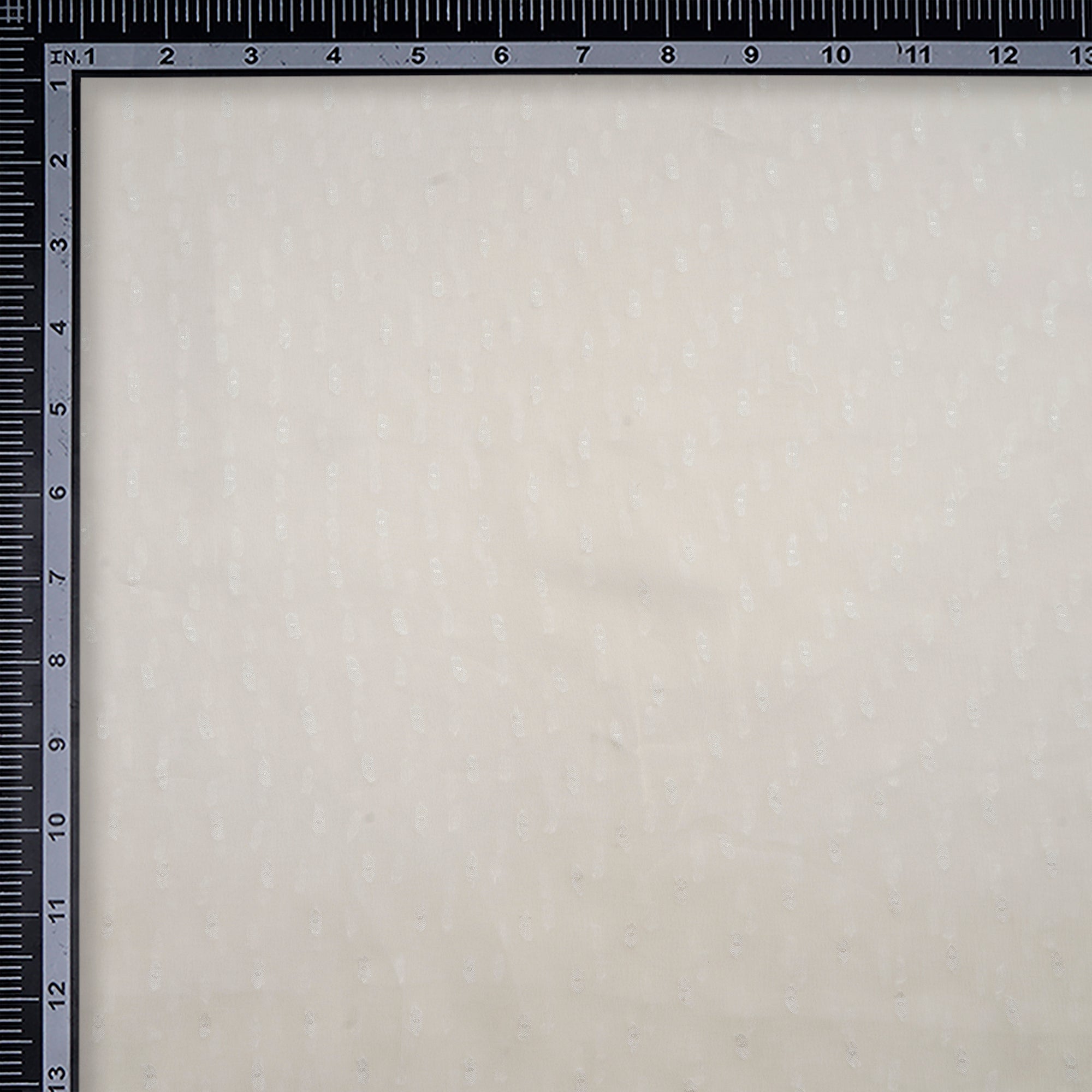 White Dyeable Booti Pattern Chiffon Jacquard Fabric