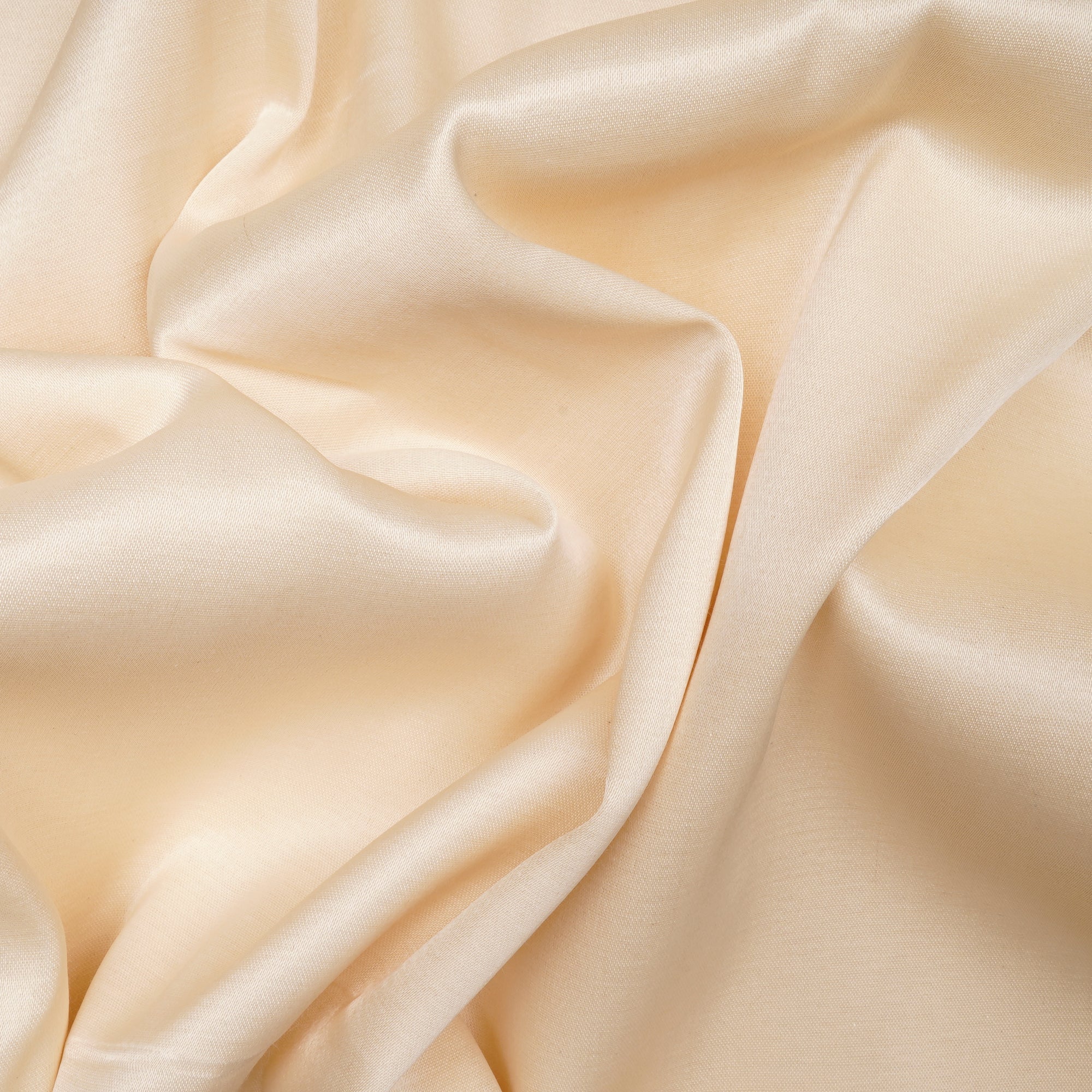 Off White Dyeable Plain Rayon Cotton Satin Fabric