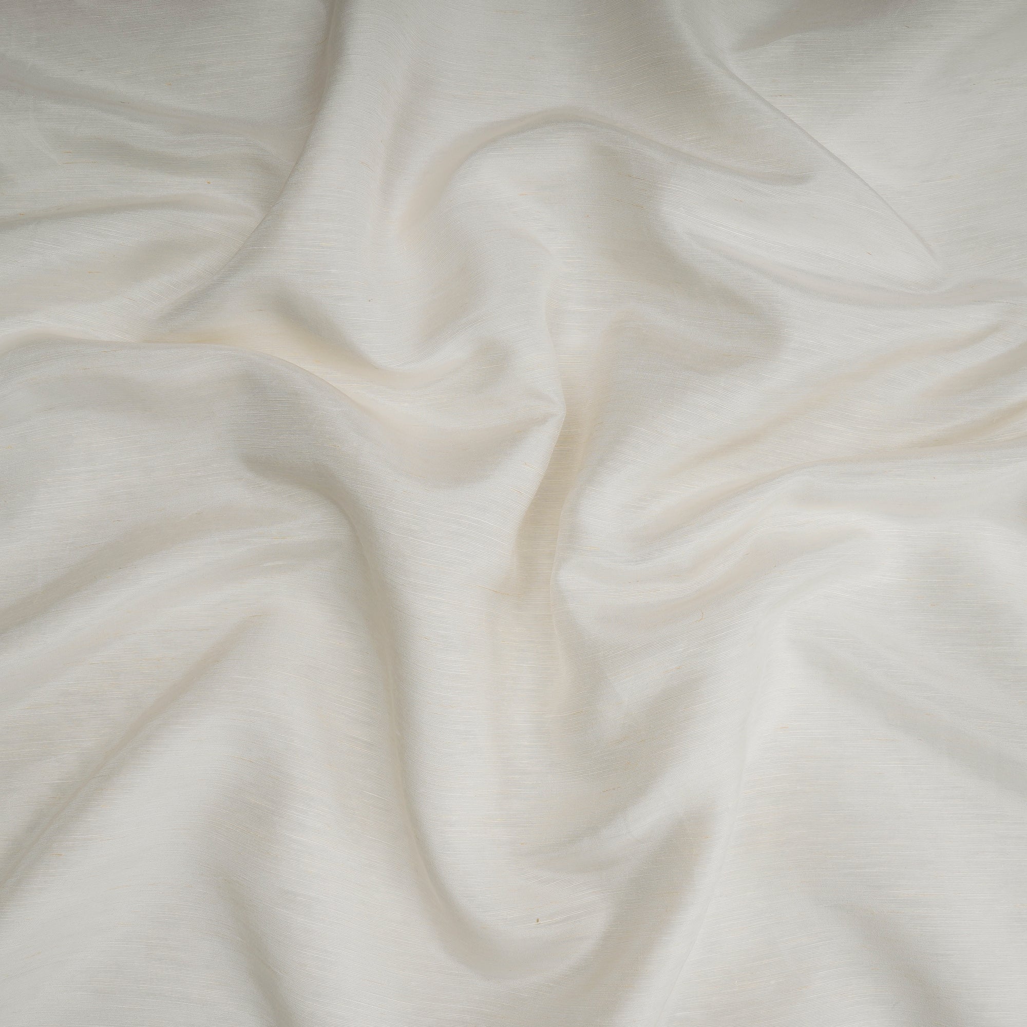 White Color Bemberg Linocel Slub Dyeable Fabric