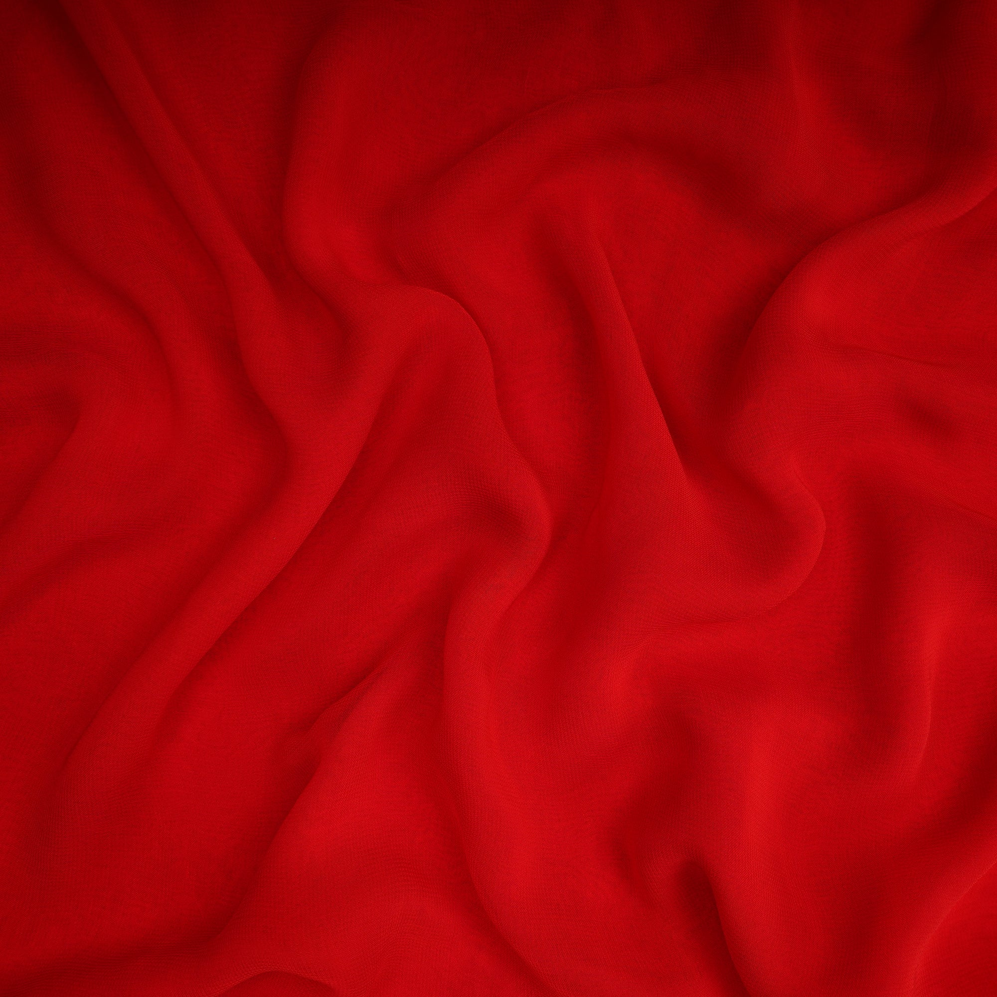 Red Color Piece Dyed Viscose Georgette Fabric