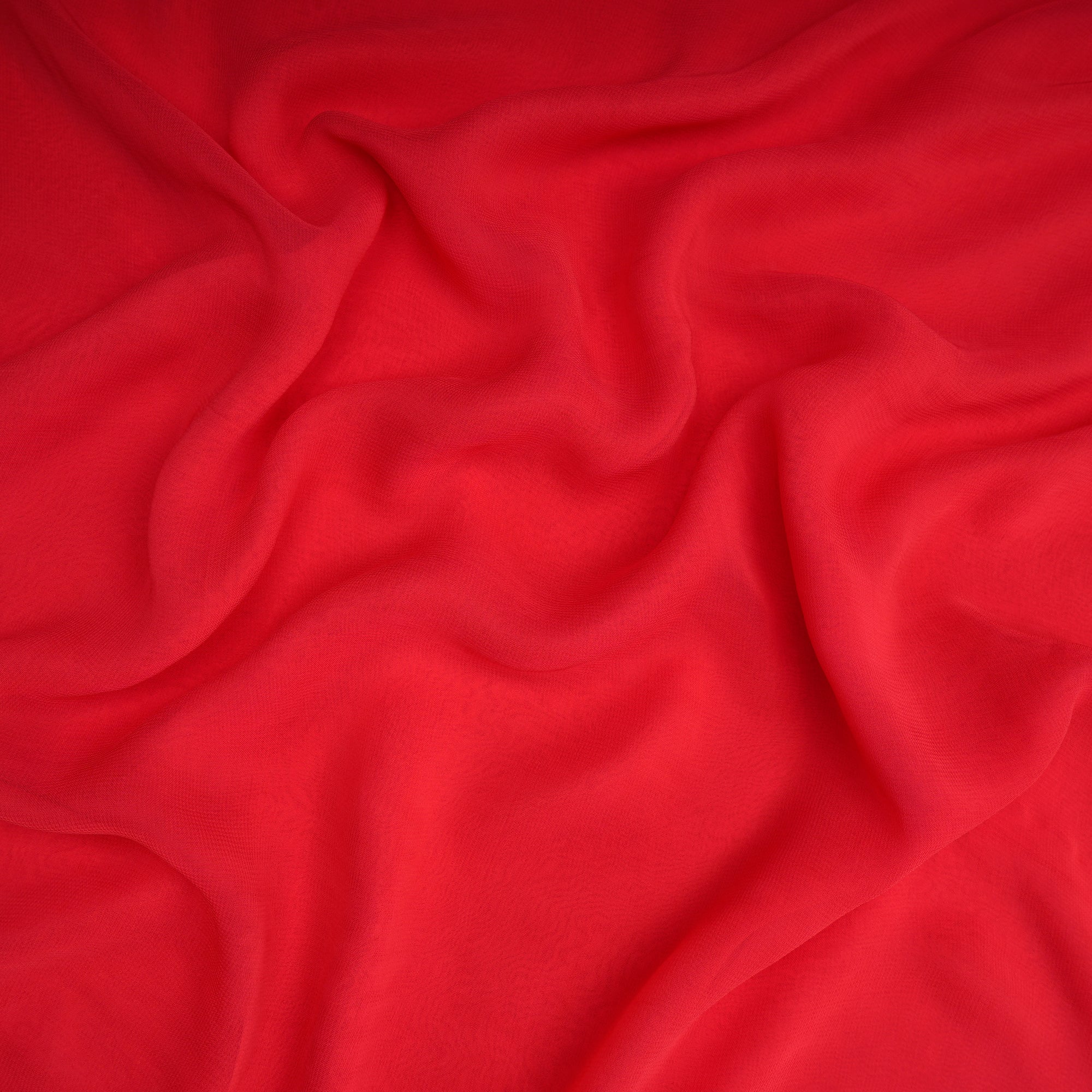 Red Color Piece Dyed Viscose Georgette Fabric