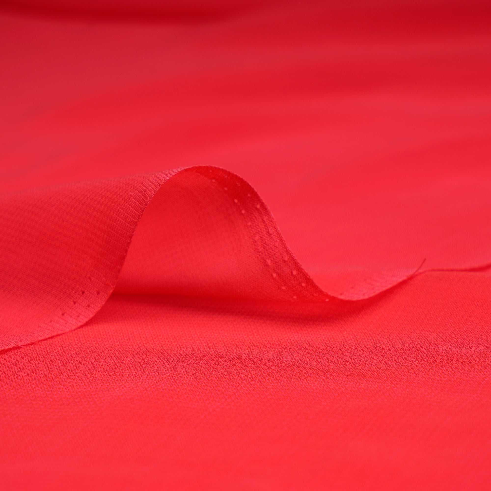 Red Color Piece Dyed Viscose Georgette Fabric