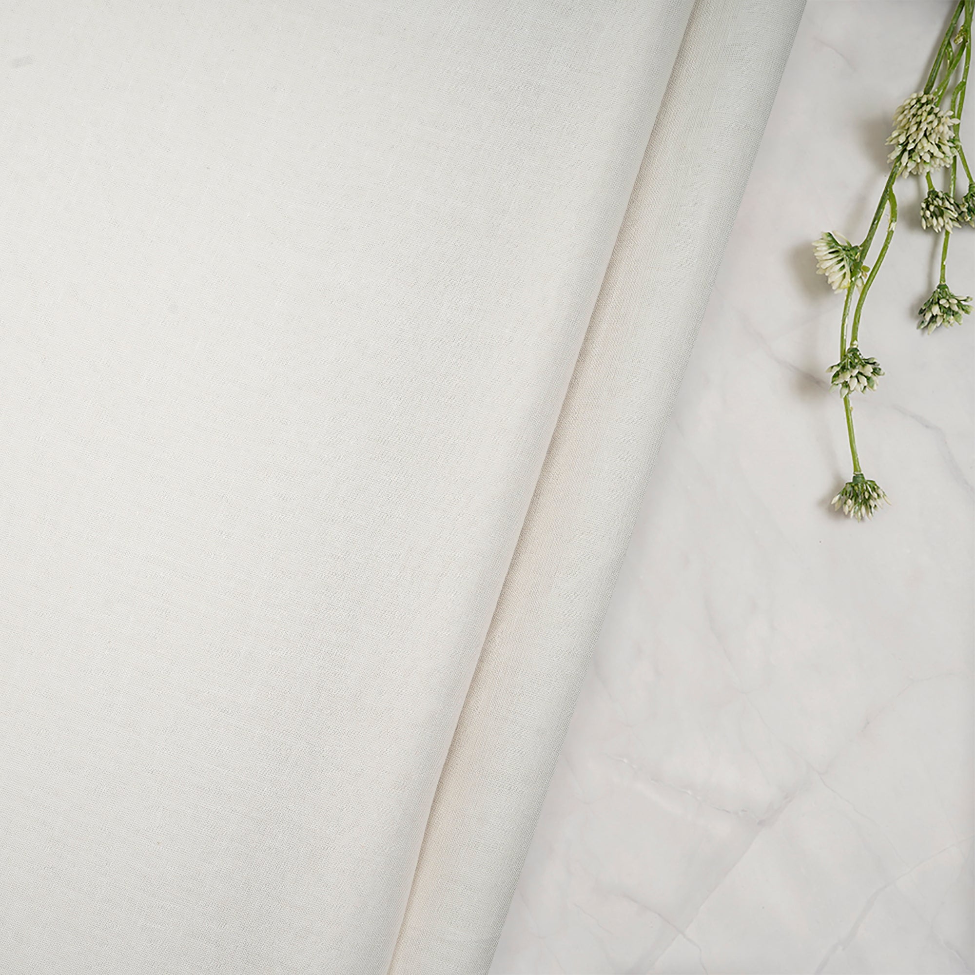 White Plain Dyeable Cotton Voile Fabric