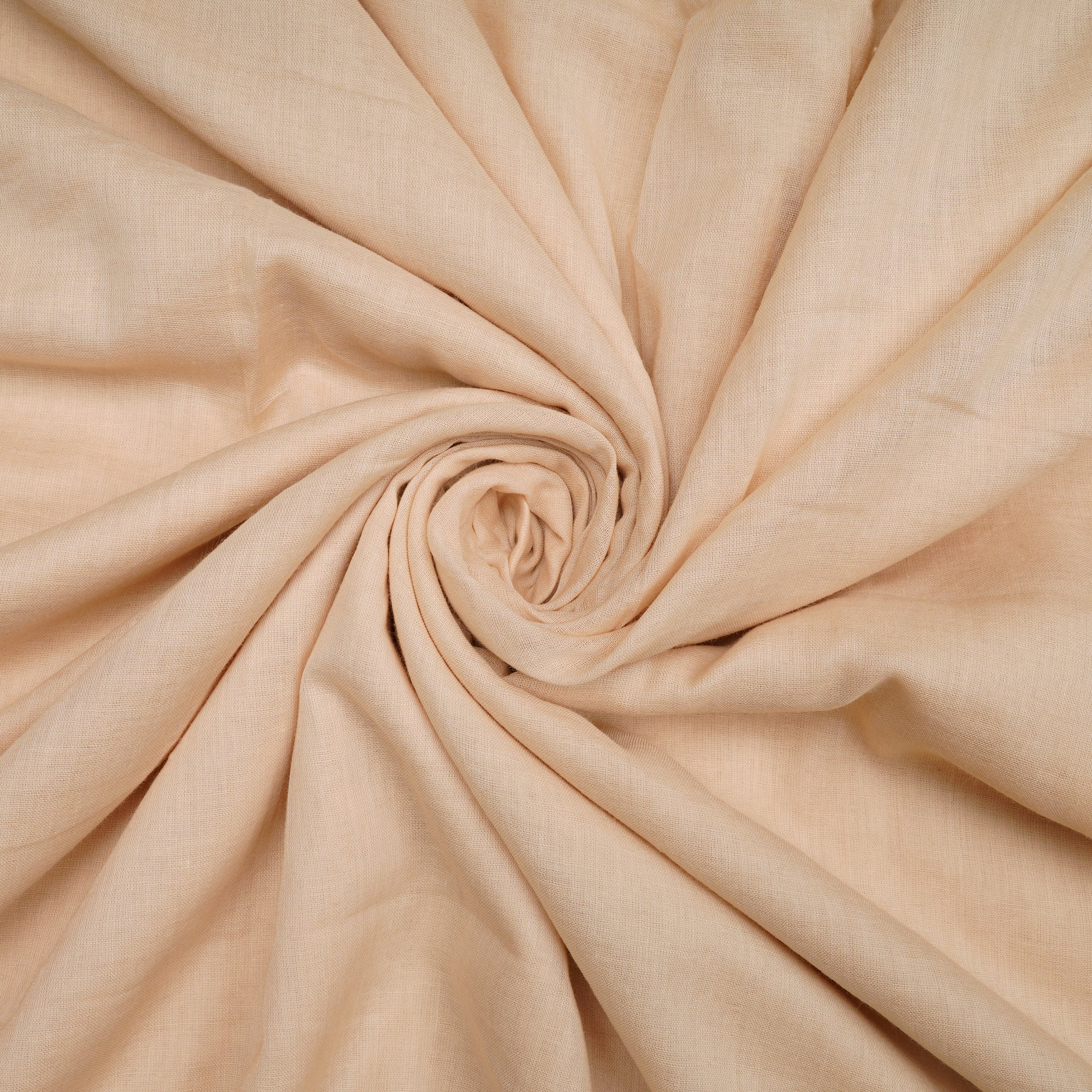 Beige Plain Piece Dyed Voile Cotton Fabric