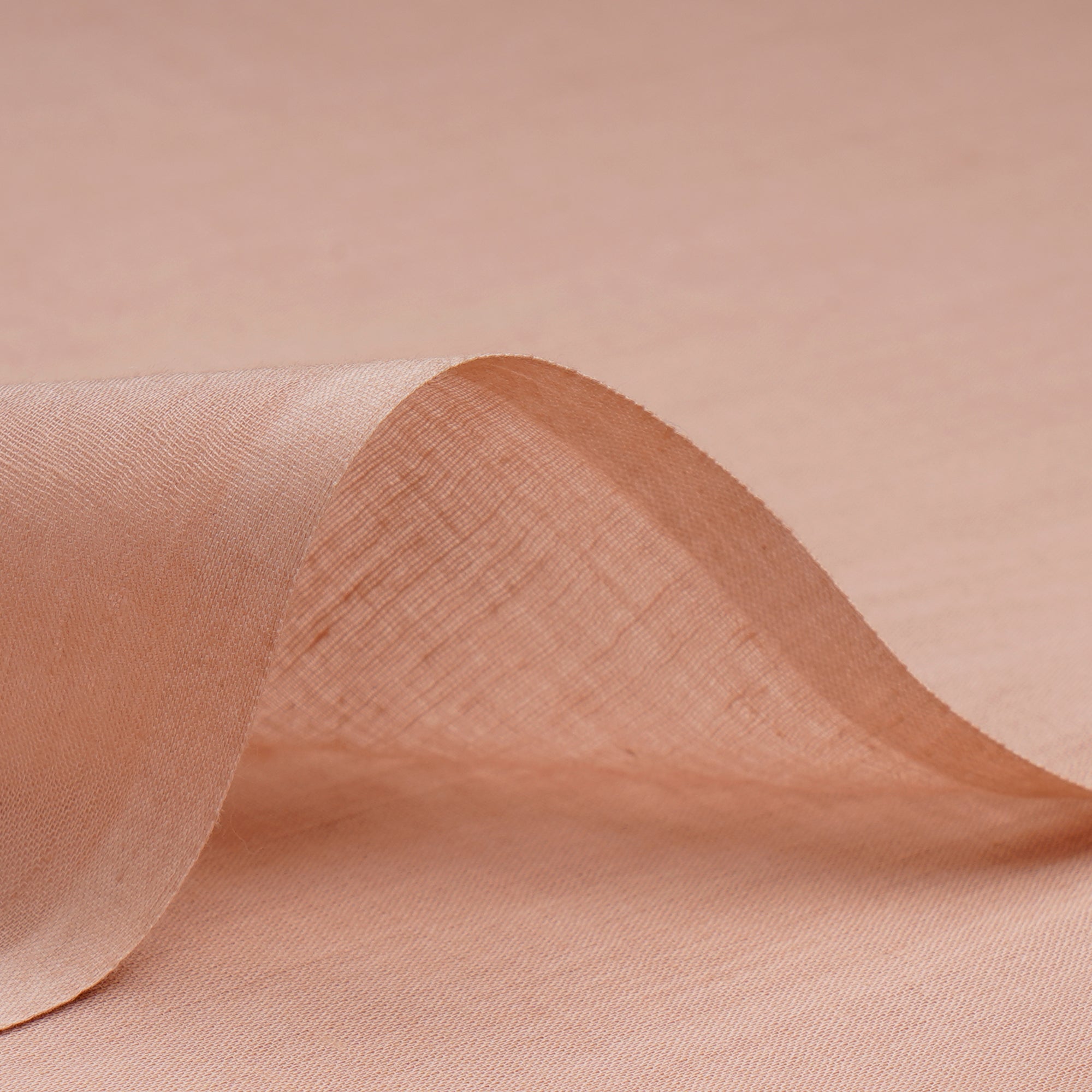 Peach Piece Dyed Fine Cotton Voile Fabric