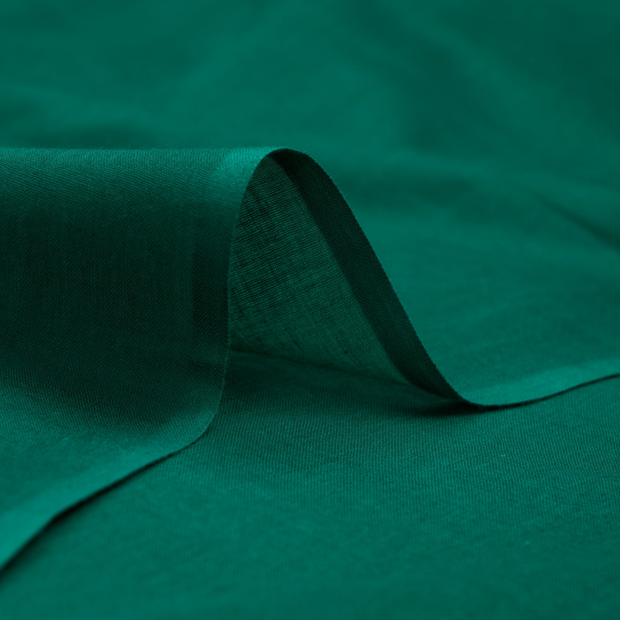 Dark Green Dyed Cotton Mulmul Fabric