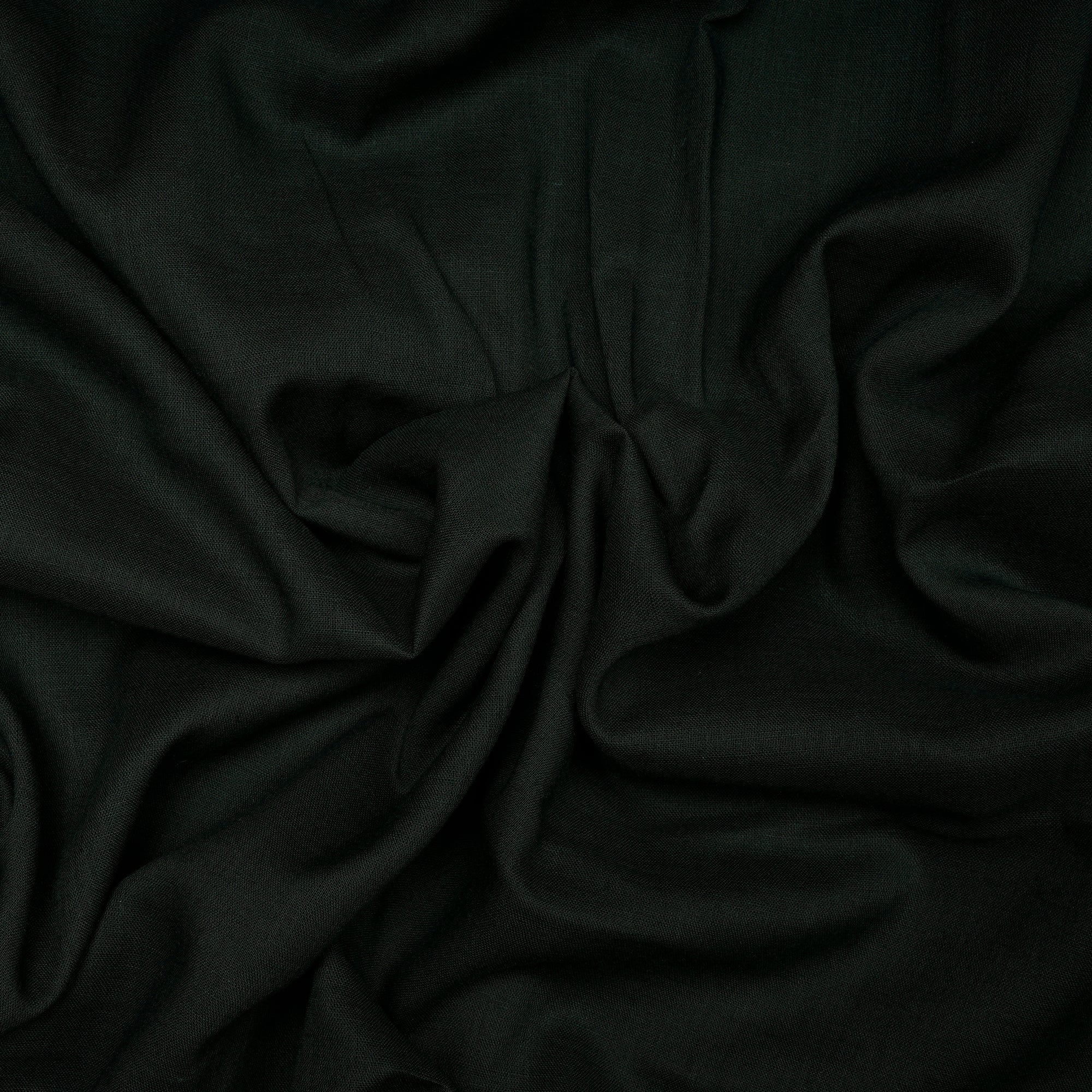 Deep Green Piece Dyed Cotton Voile Fabric