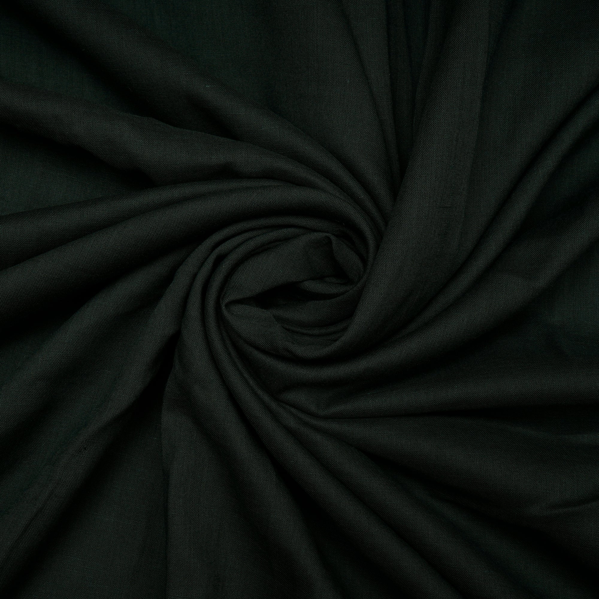 Deep Green Piece Dyed Cotton Voile Fabric