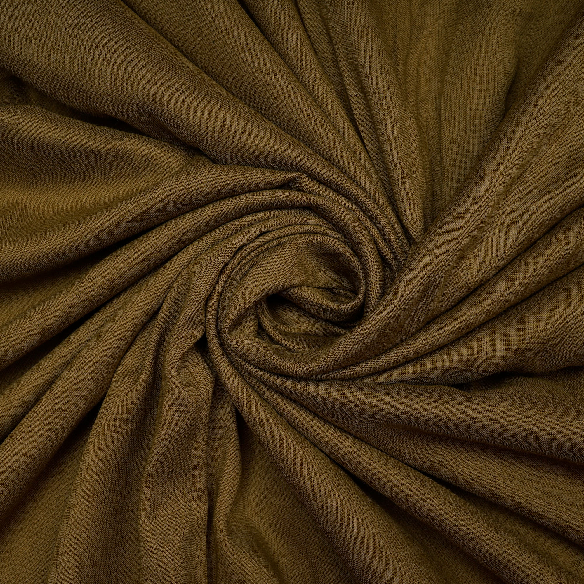 Olive Green Piece Dyed Cotton Voile Fabric