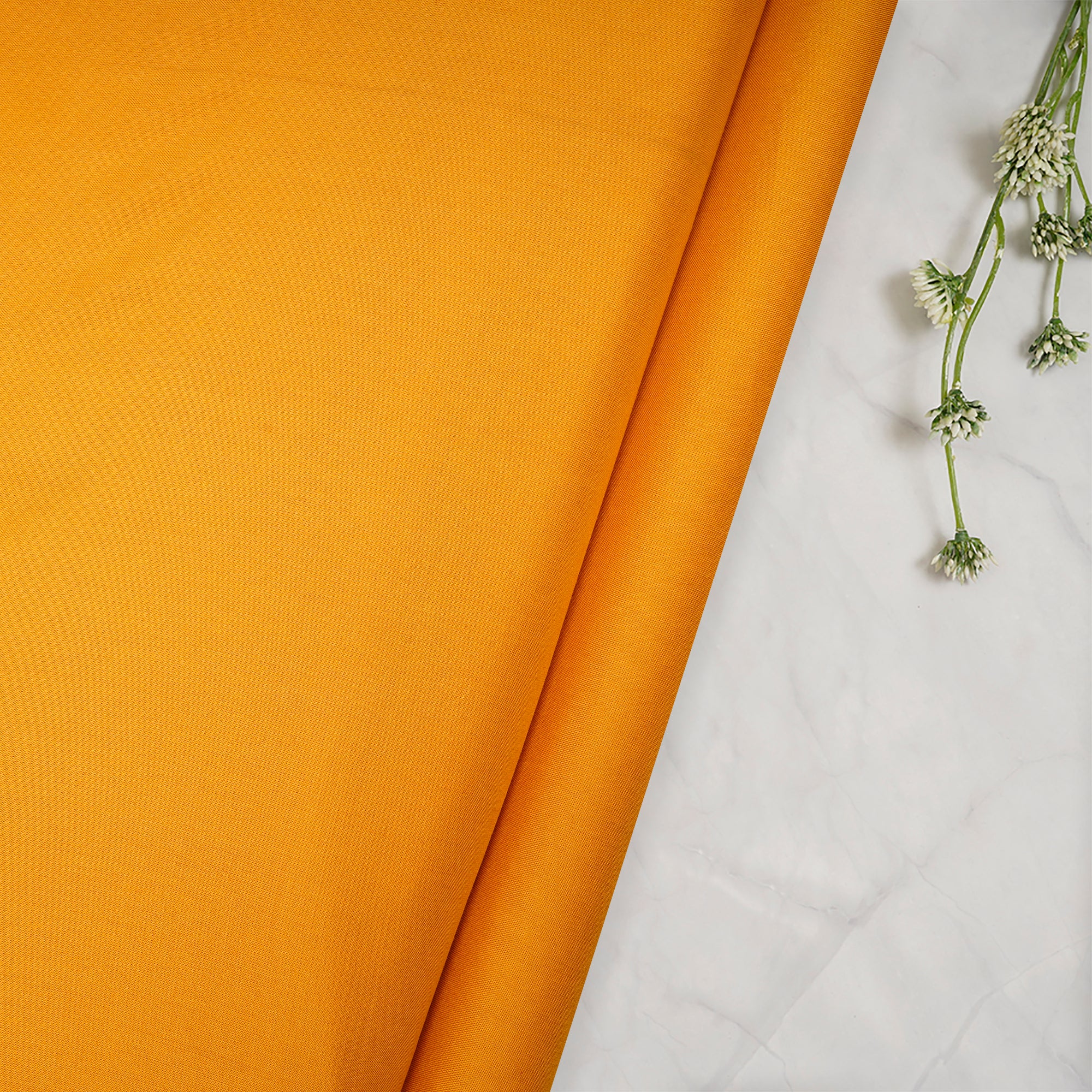 Musterd Yellow Piece Dyed Plain Modal Fabric